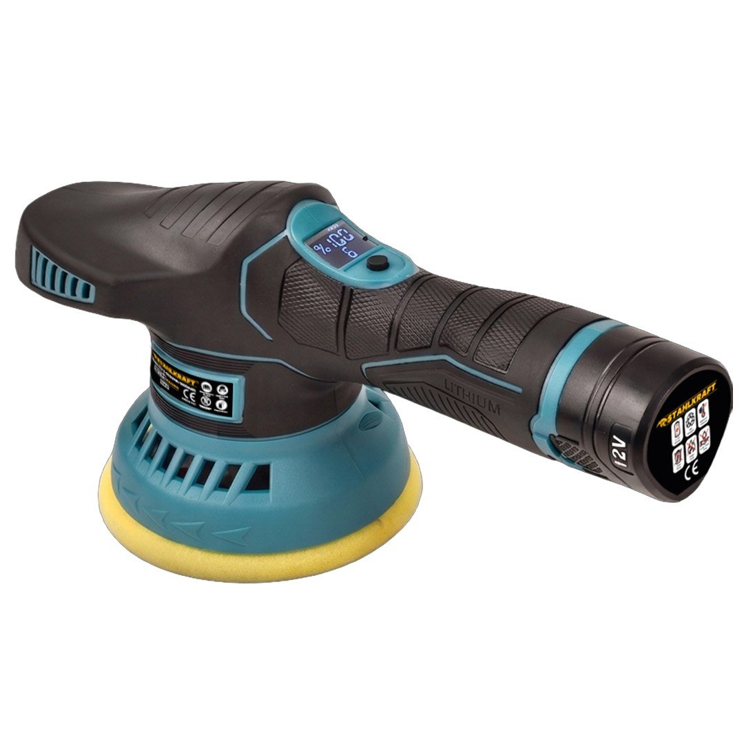 STAHLKRAFT STH 5142M 12V Akülü Devir Ayarlı Orbital Polisaj Makinesi