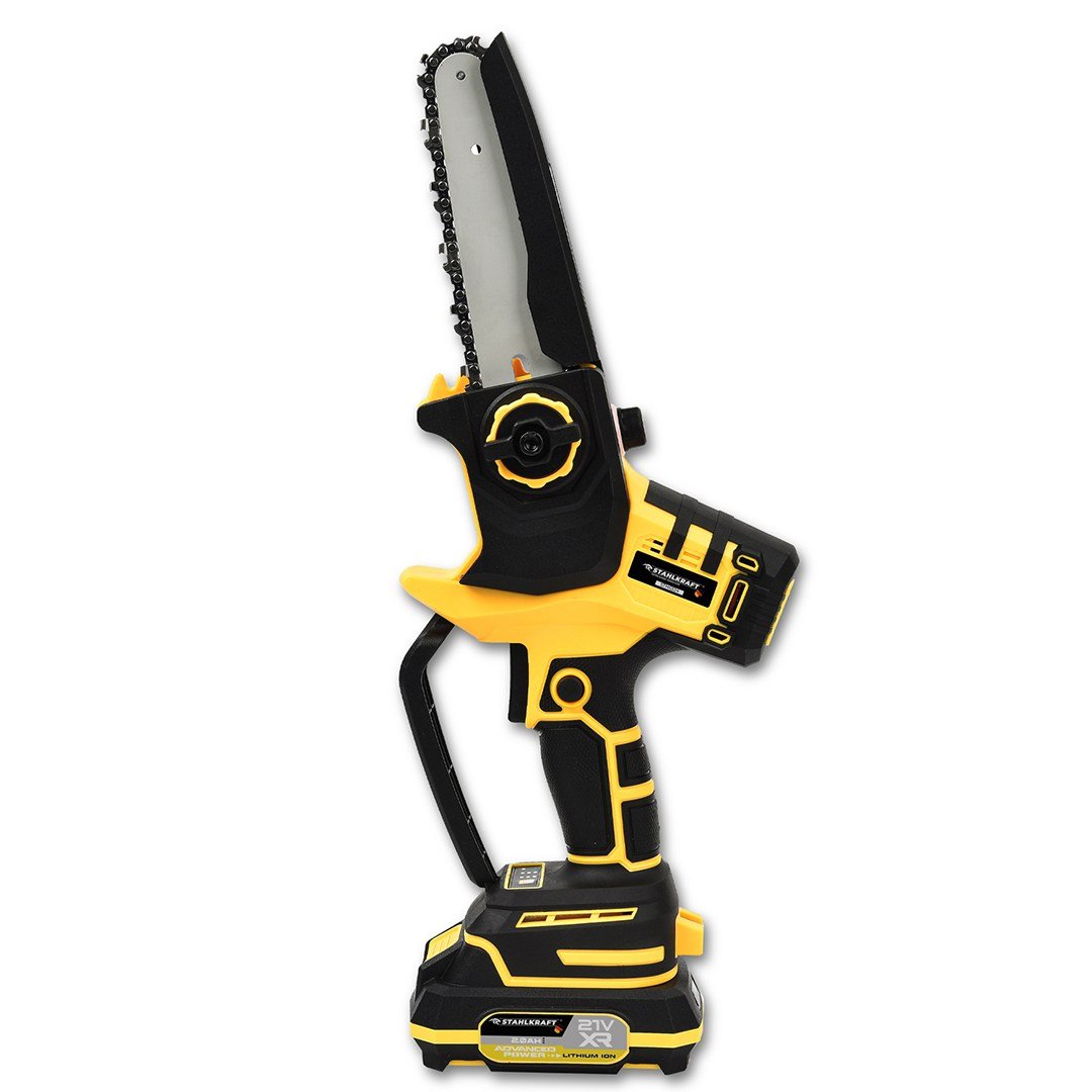 STAHLKRAFT STH 6324 S Dijital Kömürsüz Oto. Yağlı 20cm Pala Akülü Dal Budama Testeresi