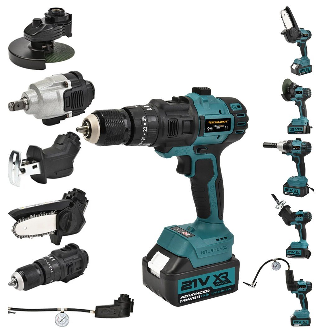 STAHLKRAFT STH 9973 6 Başlıklı Multi Tool Şarjlı Matkap Seti