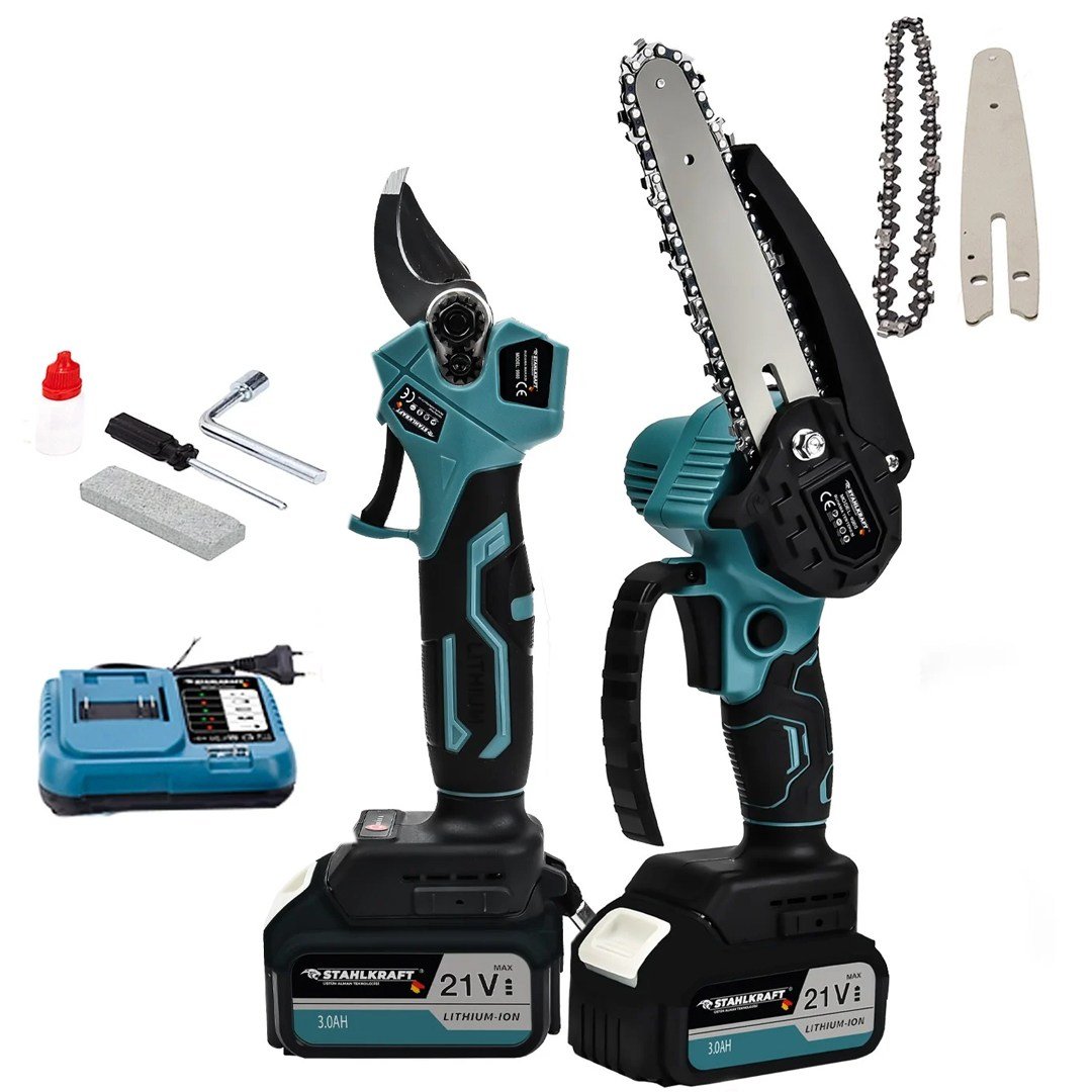STAHLKRAFT STH 9980 2'li Set Akülü Makas + Dal Budama Testeresi