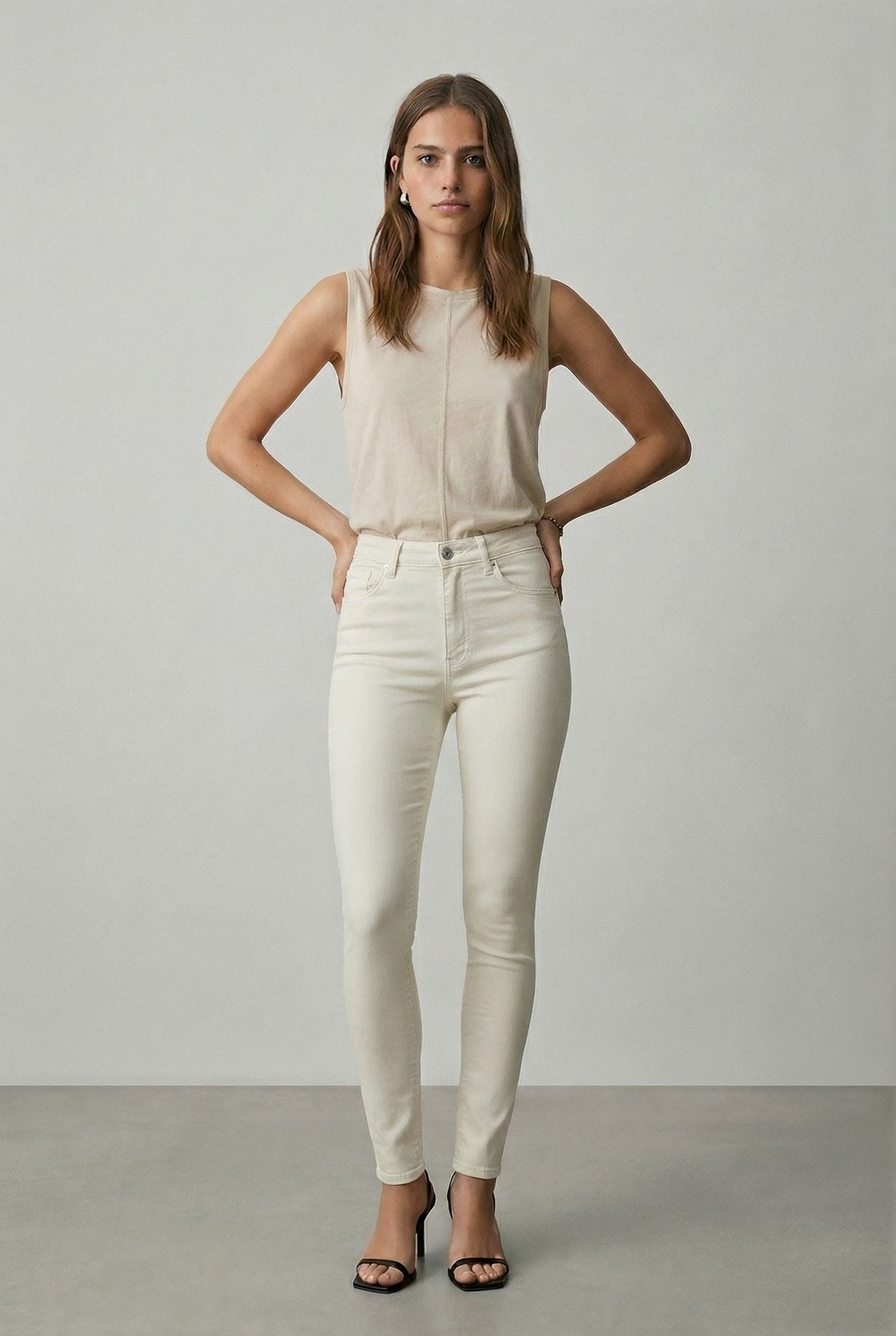 Kadın Yüksek Bel Skinny Jean Pantolon – Esnek vücuda oturan
