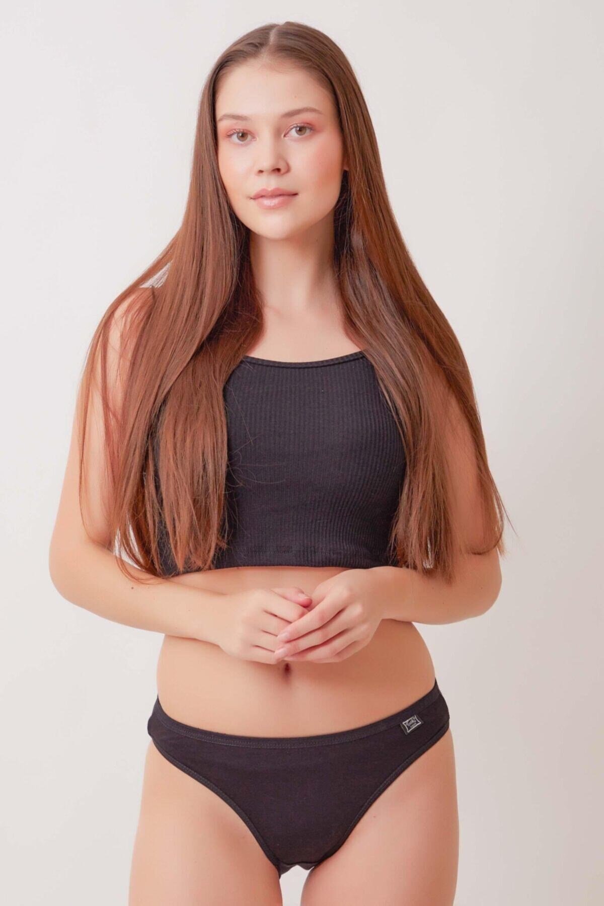 Saten Düz Bikini Bayan Külot 4lü Paket