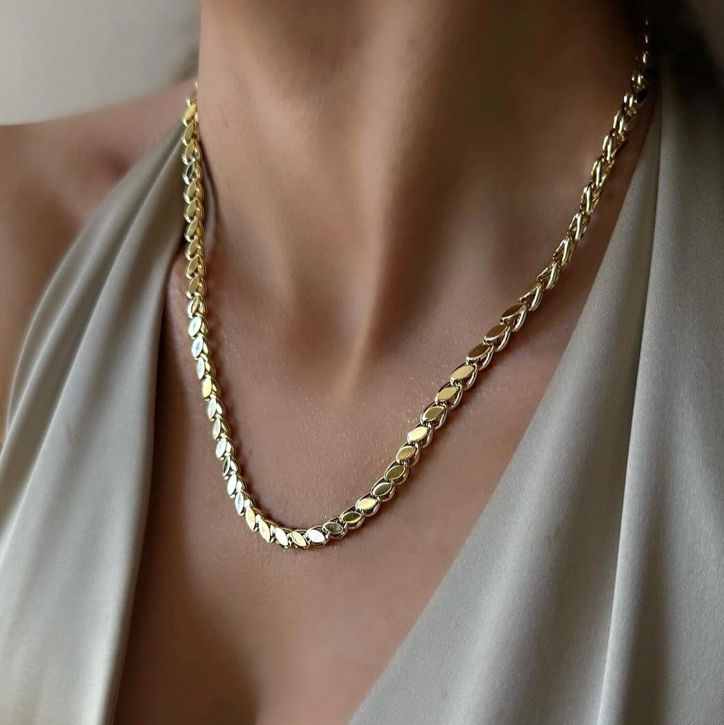 14K Xuping Arpa Zincir Kolye 45cm