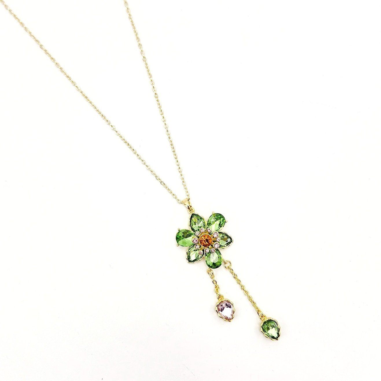 Çelik 14K Flower Kolye