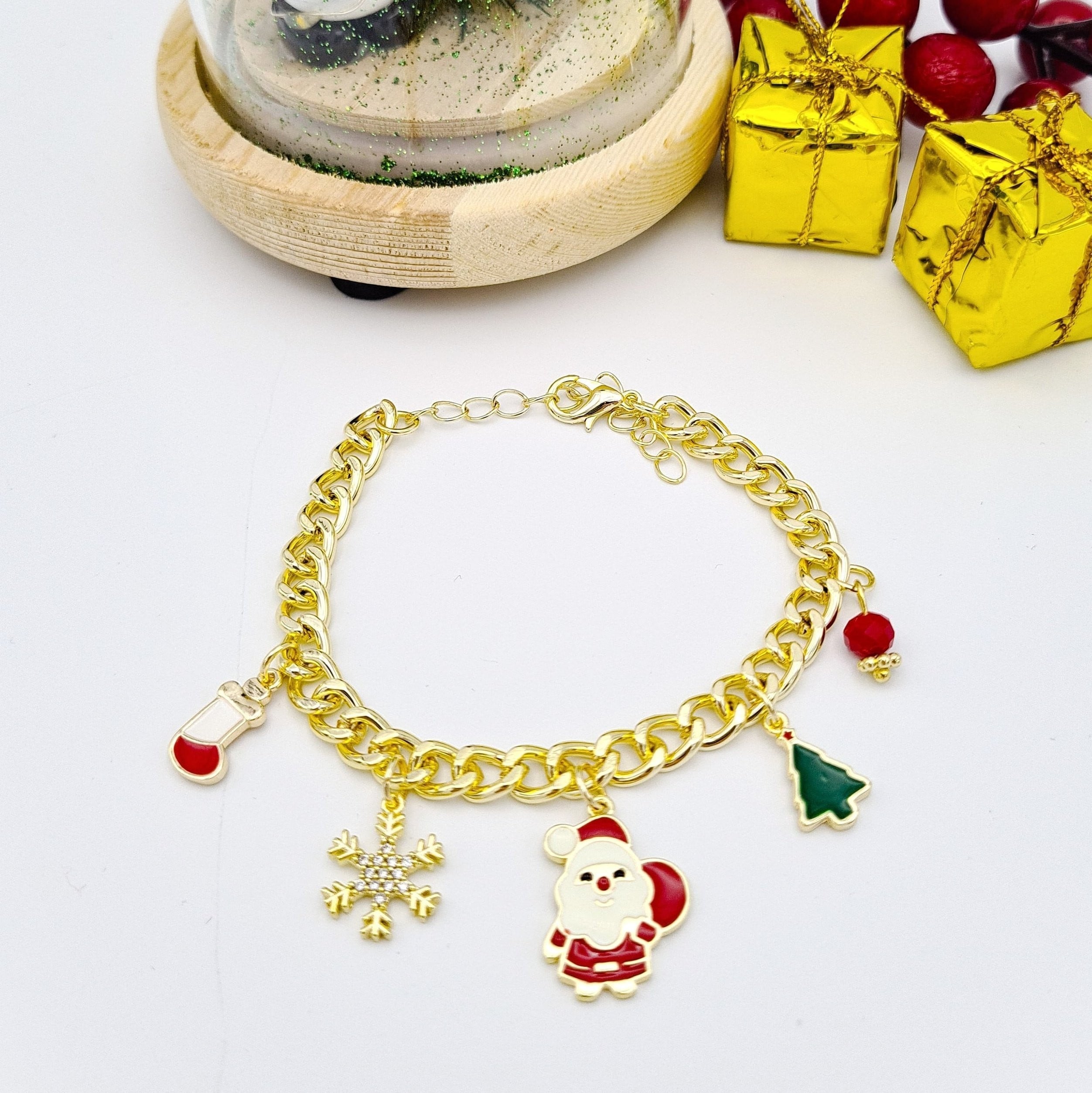 Noel Babalı Yeni Yıl Charm Bileklik