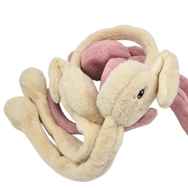 Oynar Kulaklı Hareketli Tavşan Peluş Kulaklık Krem