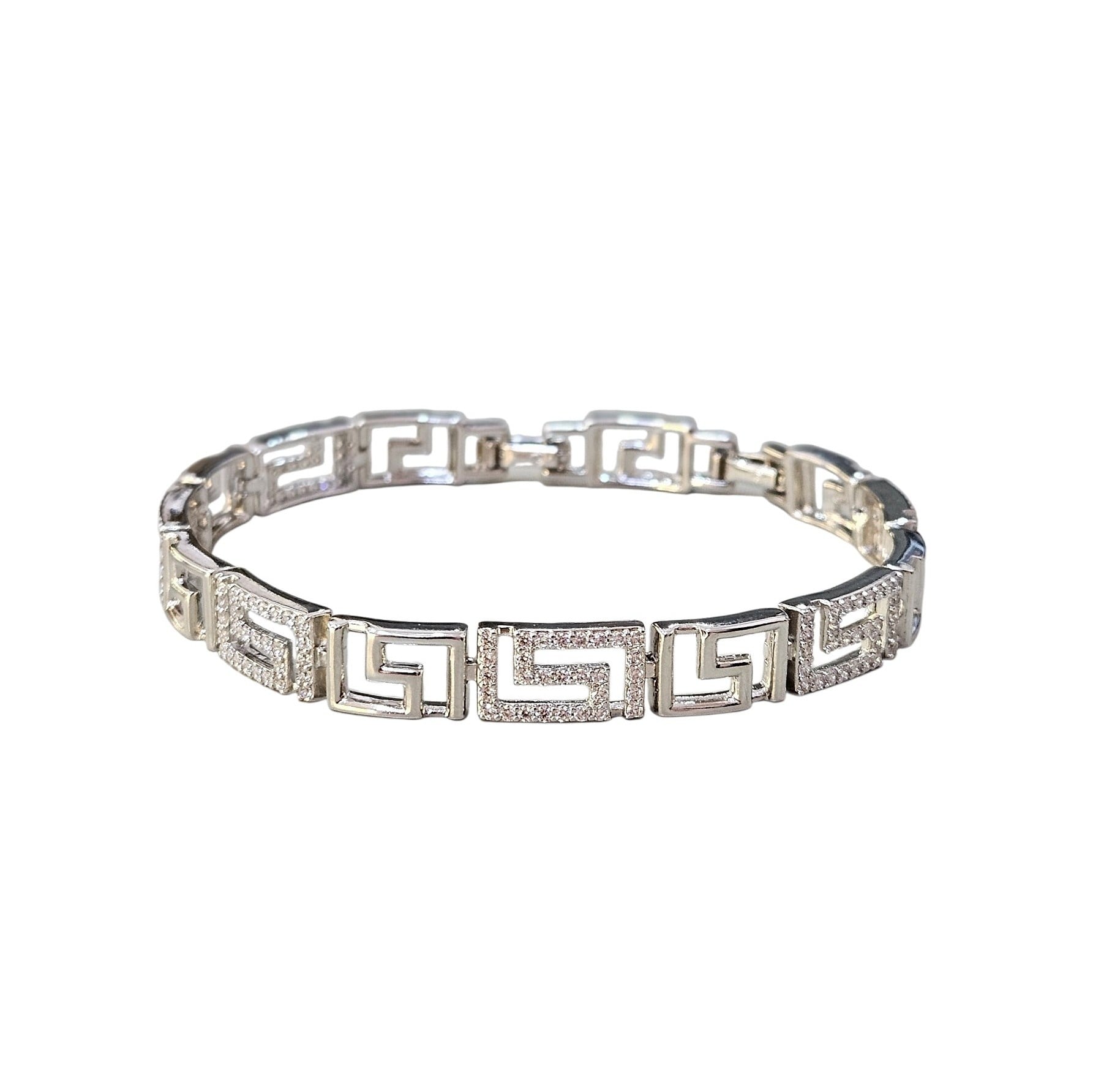 Xuping Labirent Taşlı Silver Bileklik