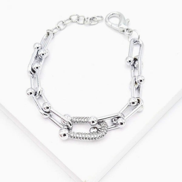 Zirkon Taşlı Marka Silver Bileklik