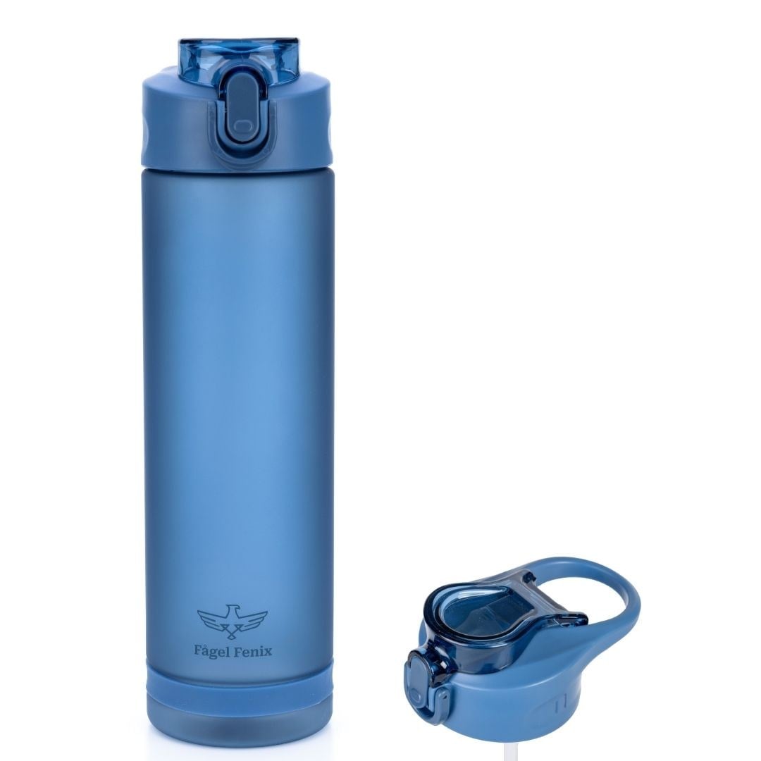 Çift Kapaklı Deep Blue 850 ml Tritan Su Matarası