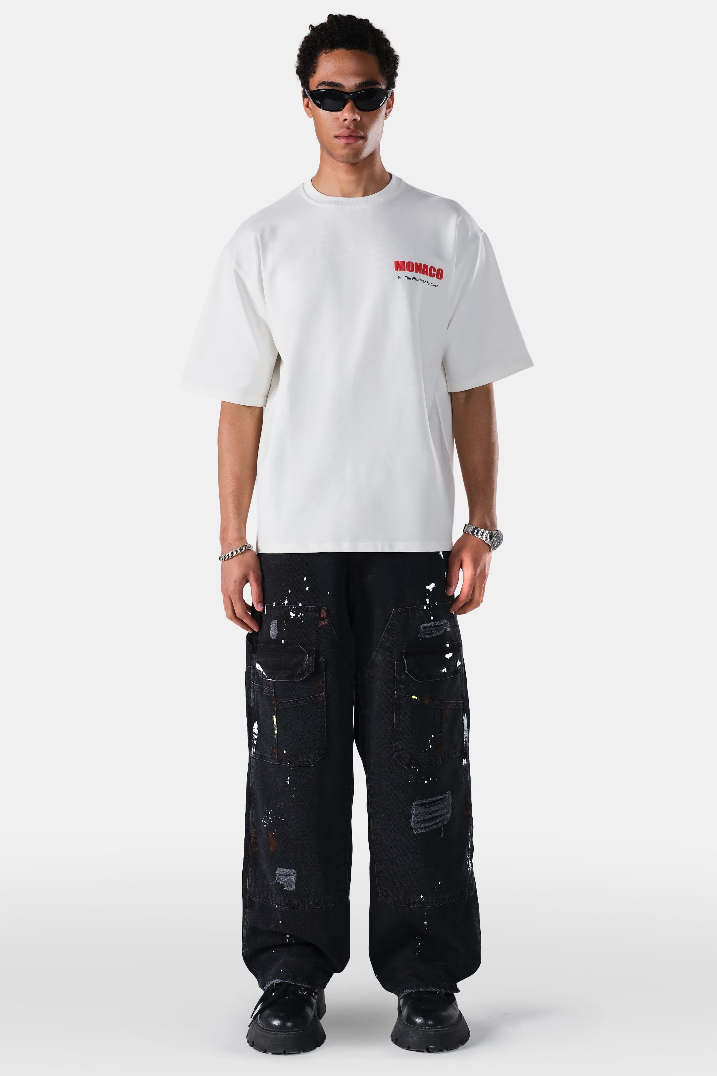 Carpenter Model Damlatma Detaylı Baggy Fit Jean