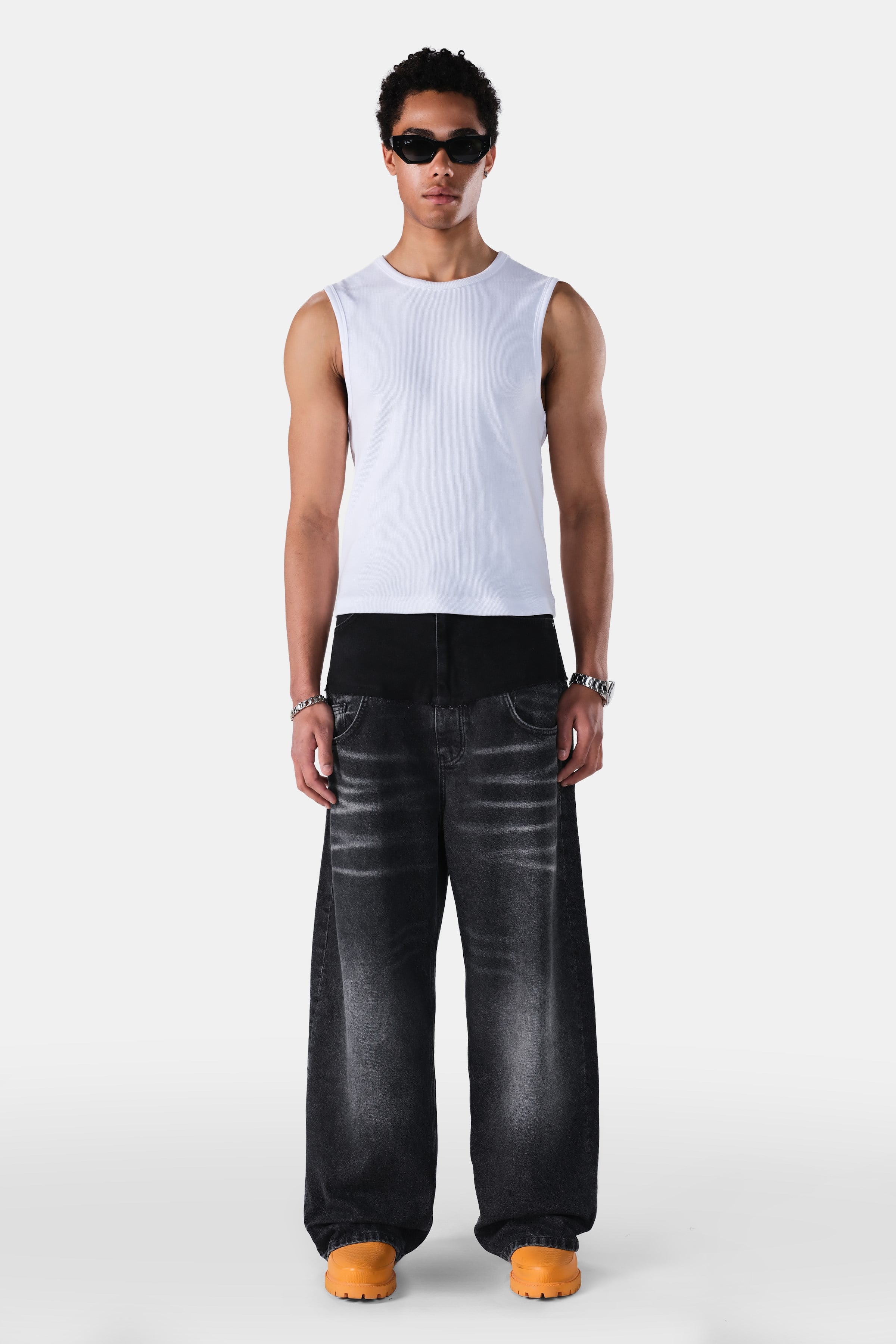 Çift Belli Baggy Fit Denim Jean