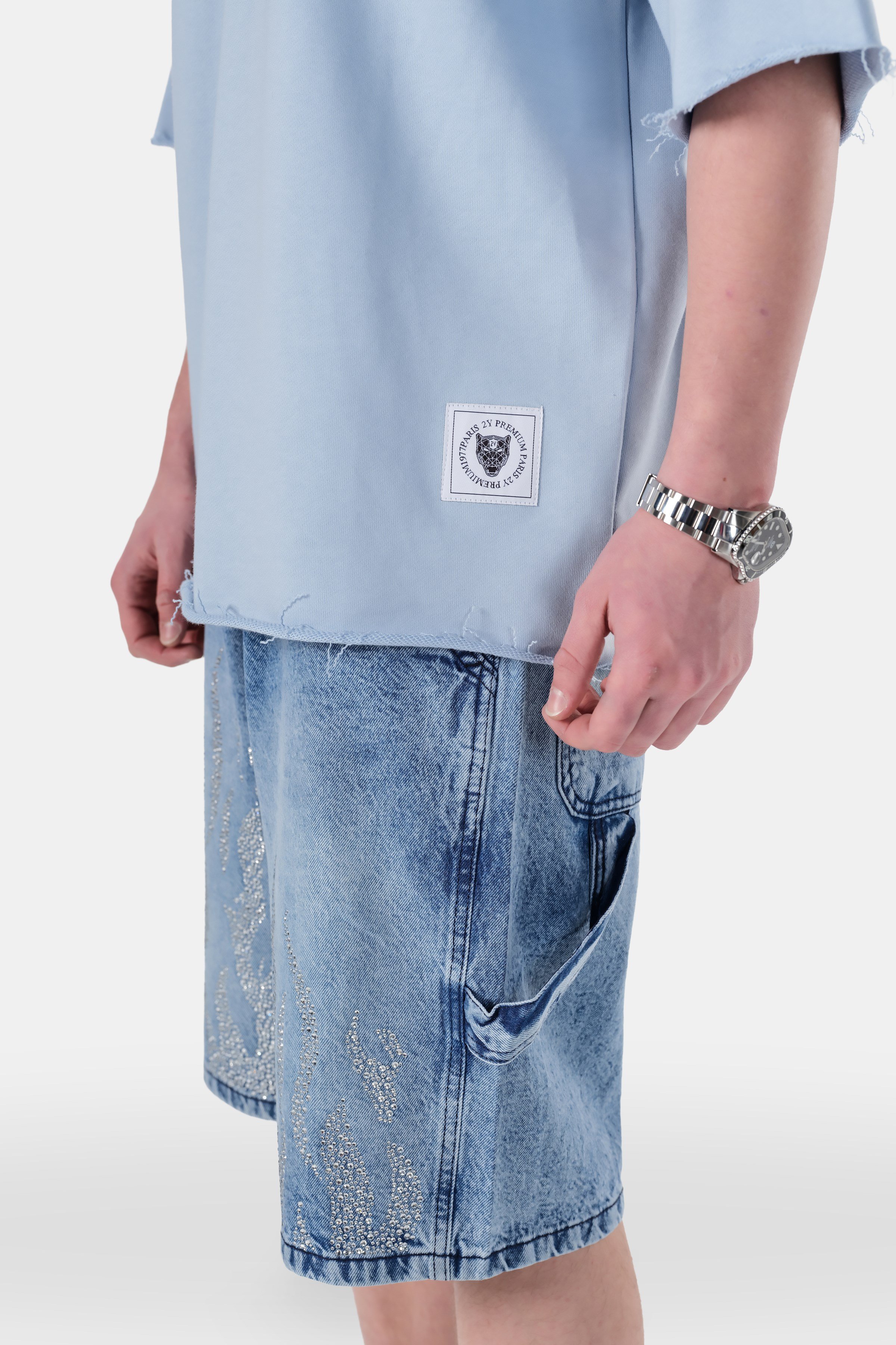 Etiket Detaylı Oversize Fit Tshirt