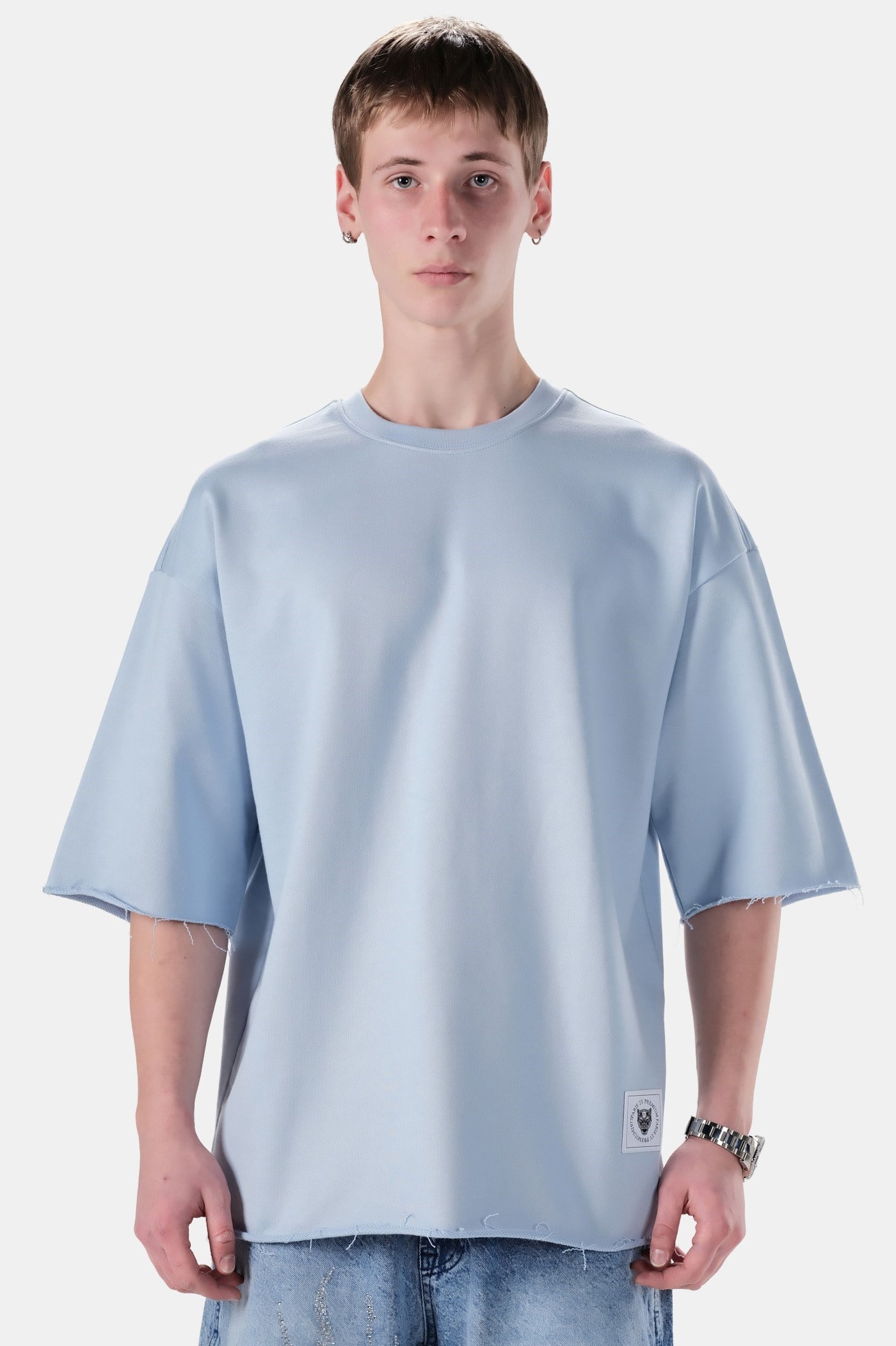 Etiket Detaylı Oversize Fit Tshirt