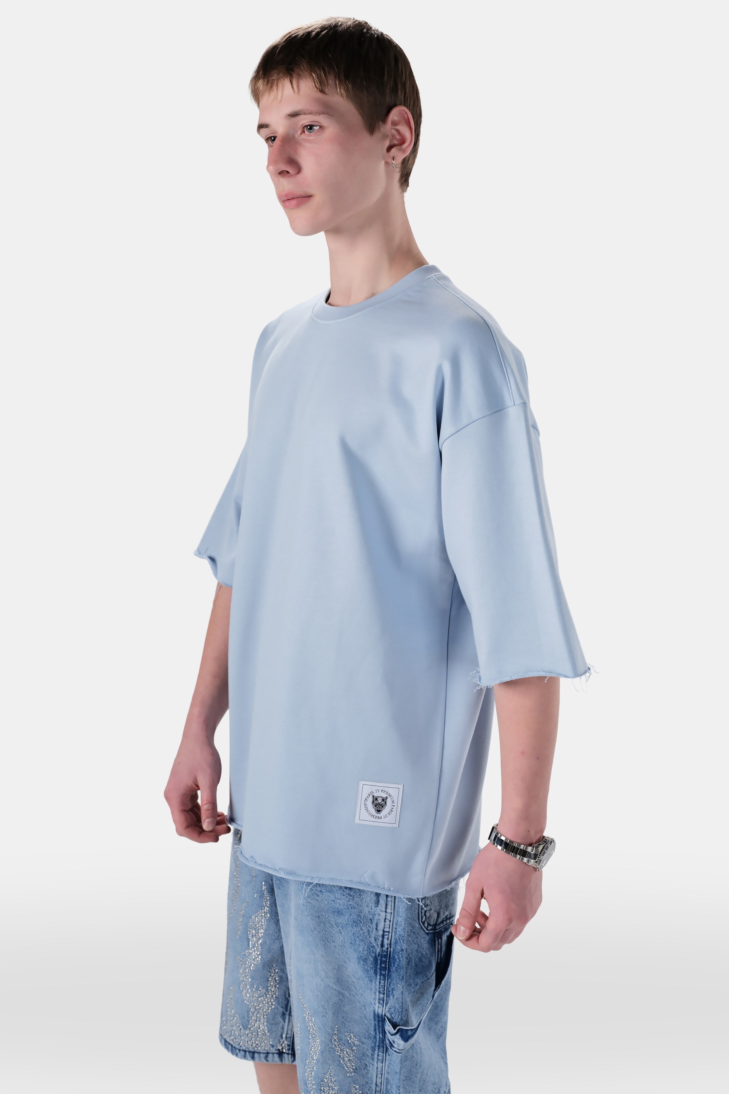 Etiket Detaylı Oversize Fit Tshirt