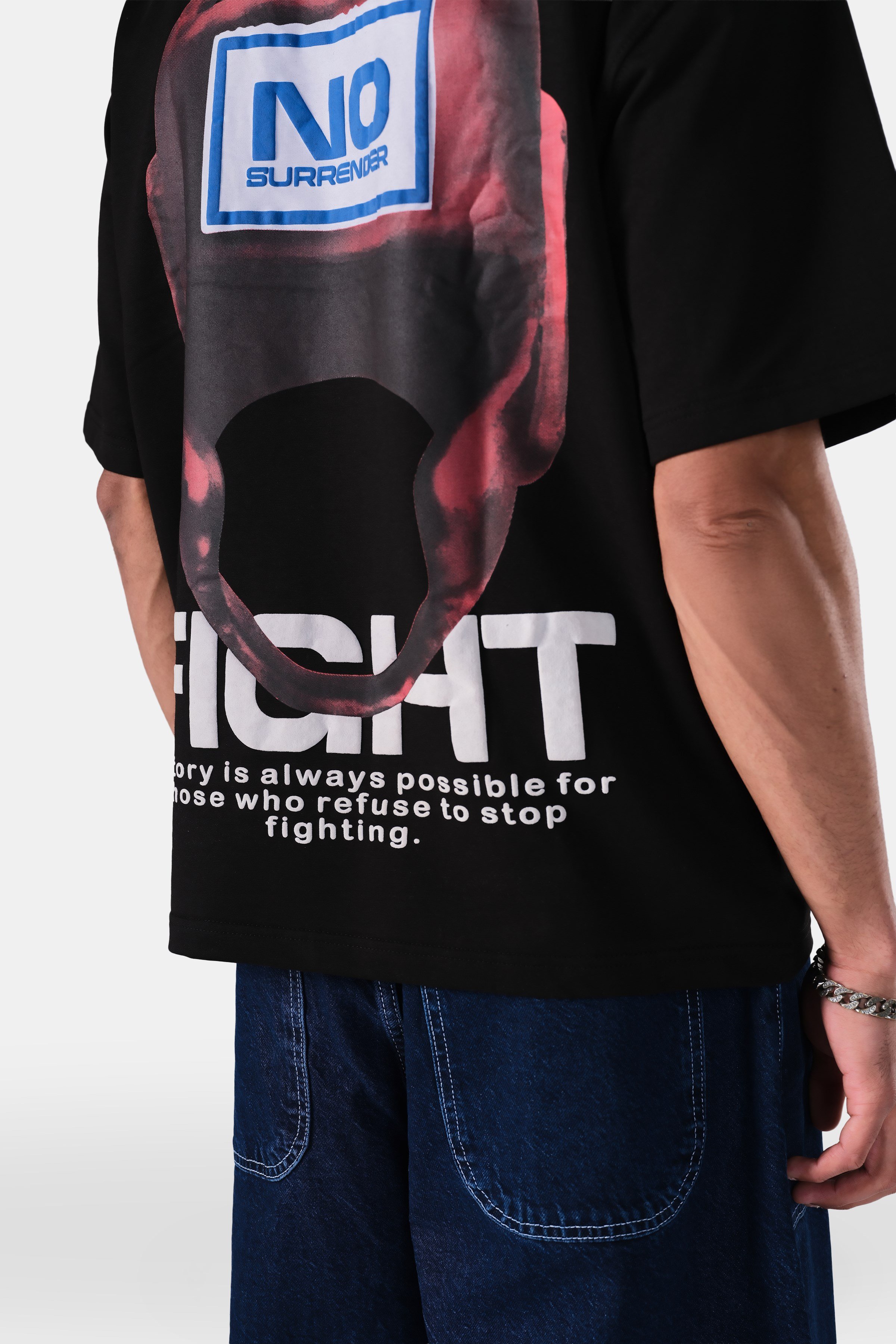 Kabaran Baskı Detaylı Oversize Fit Tshirt