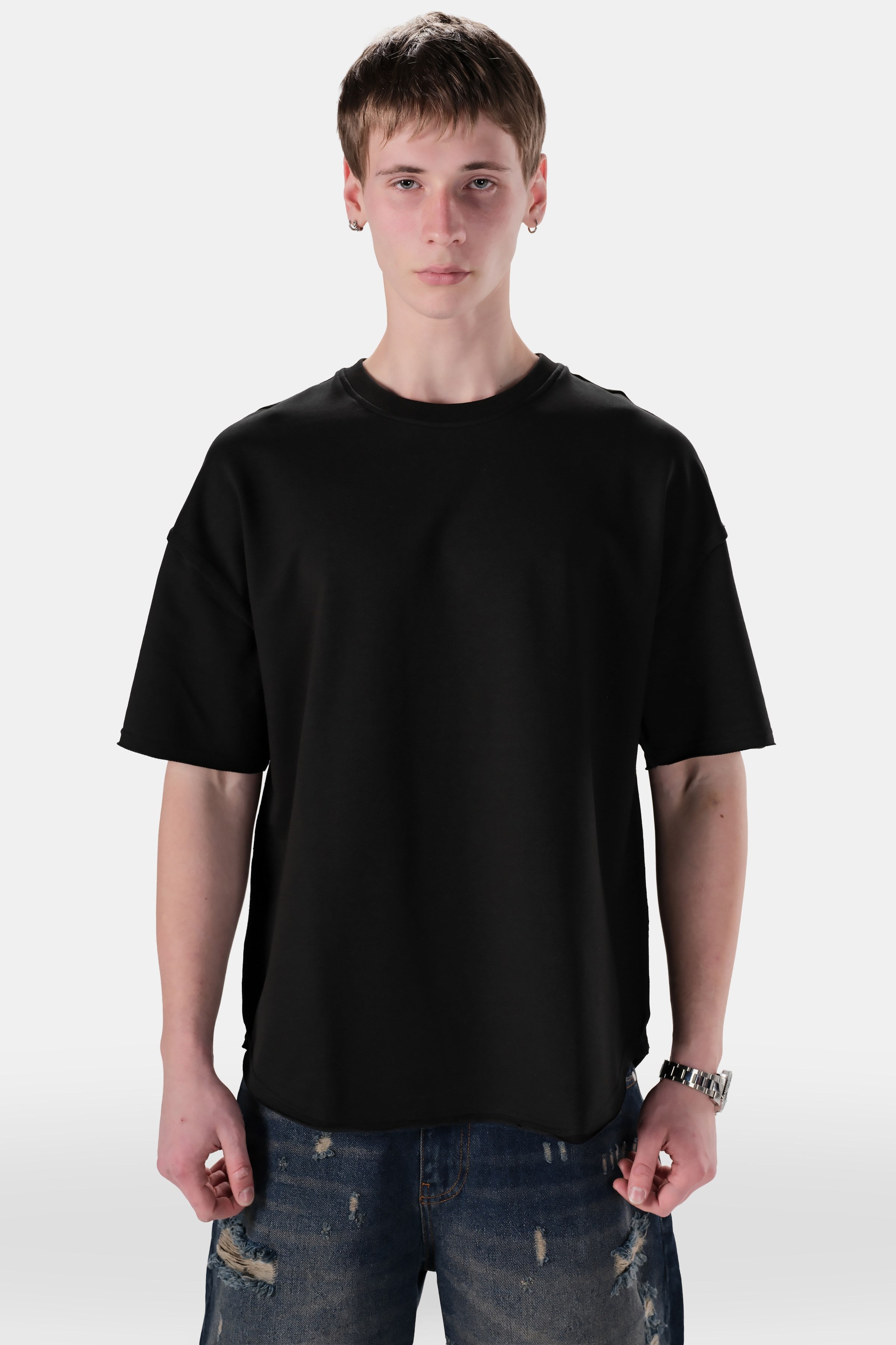 Pis Dikişli Oversize Fit Tshirt