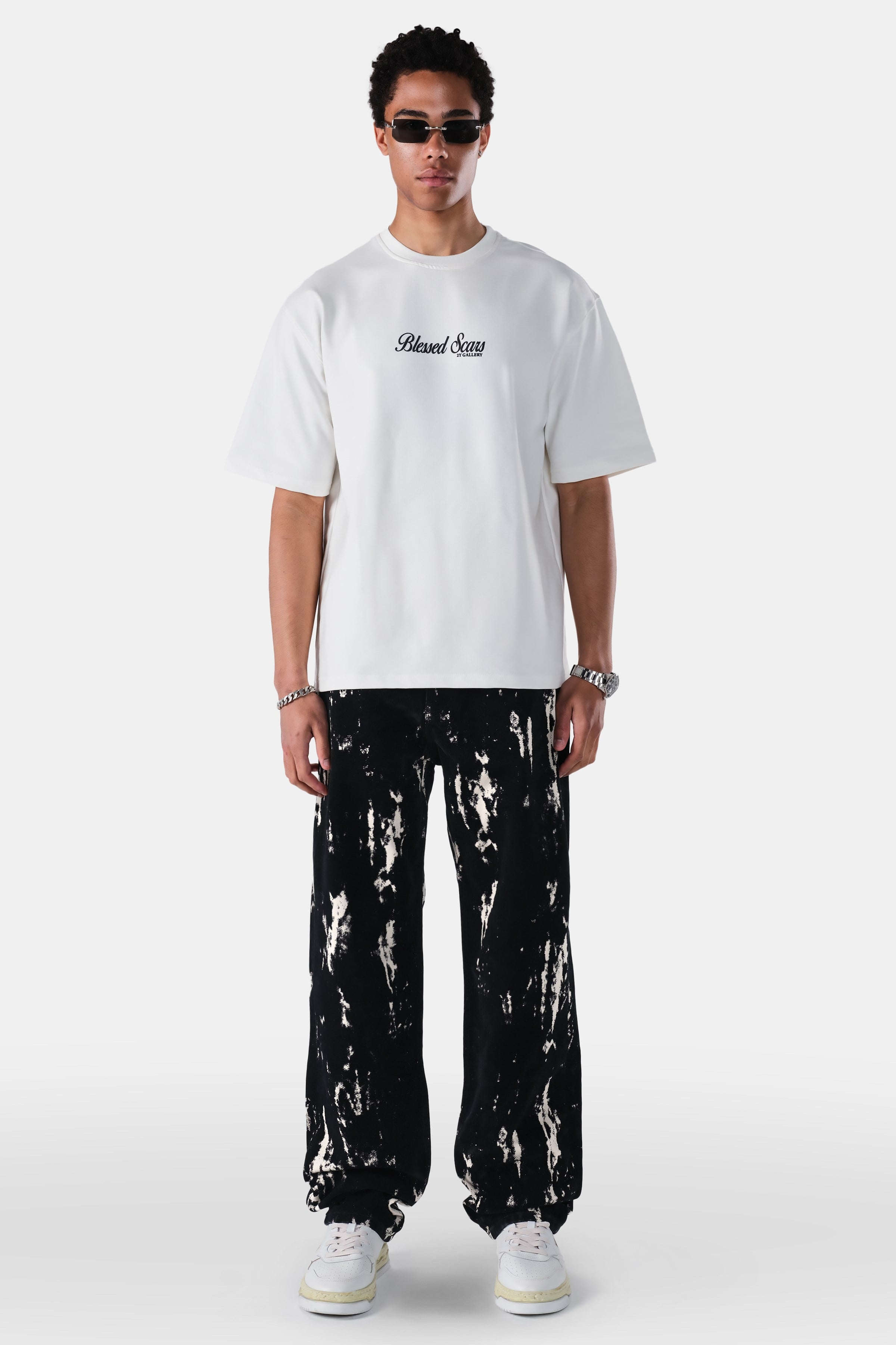 Süet Görünümlü Baggy Fit Jean