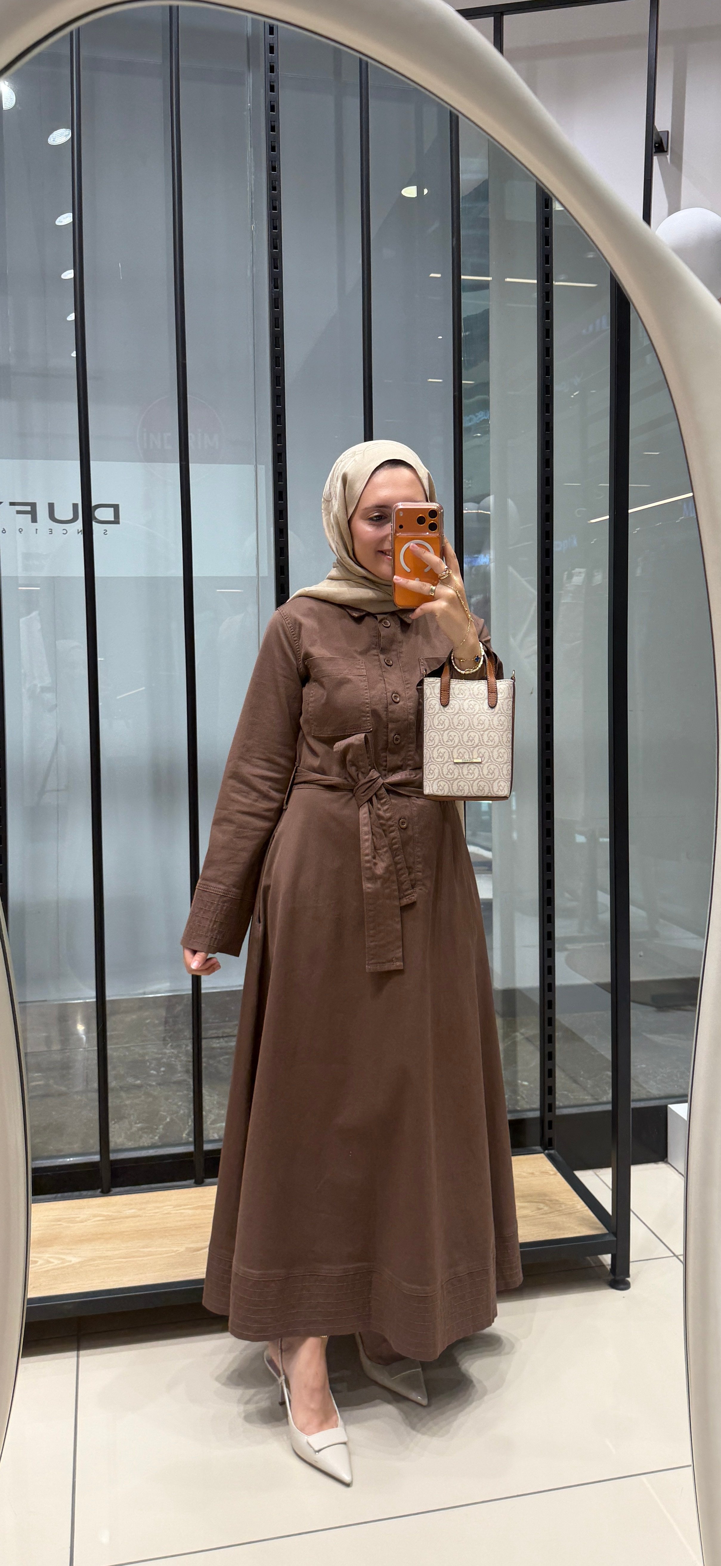 ALARA ELBİSE - KAHVE 