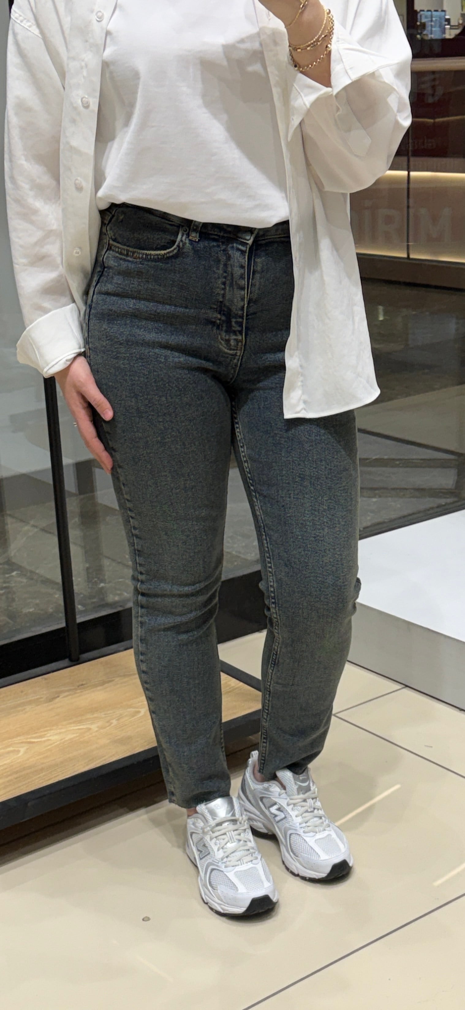 Kesik Paça Mom Pantolon | Yeşil Tint