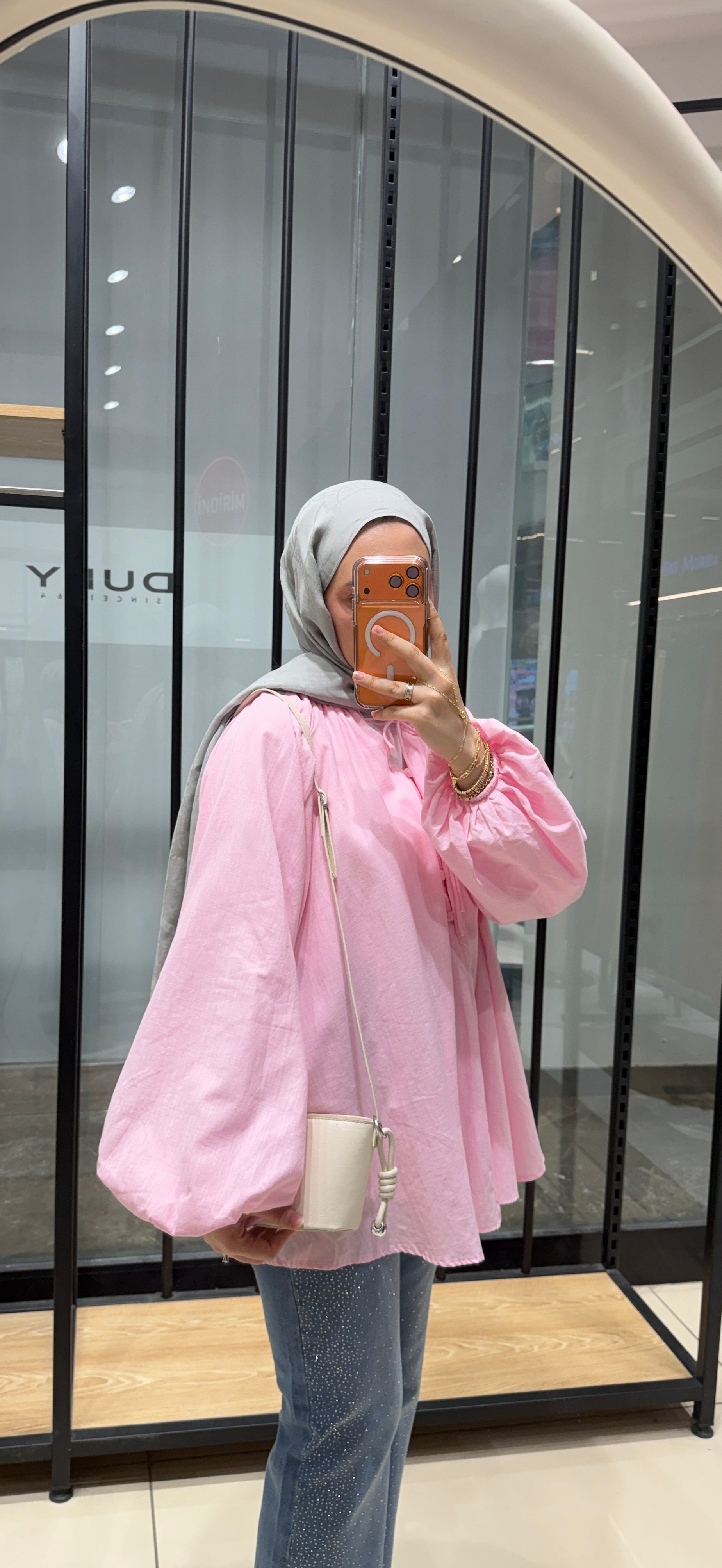 NEVA KETEN TUNİK - PEMBE
