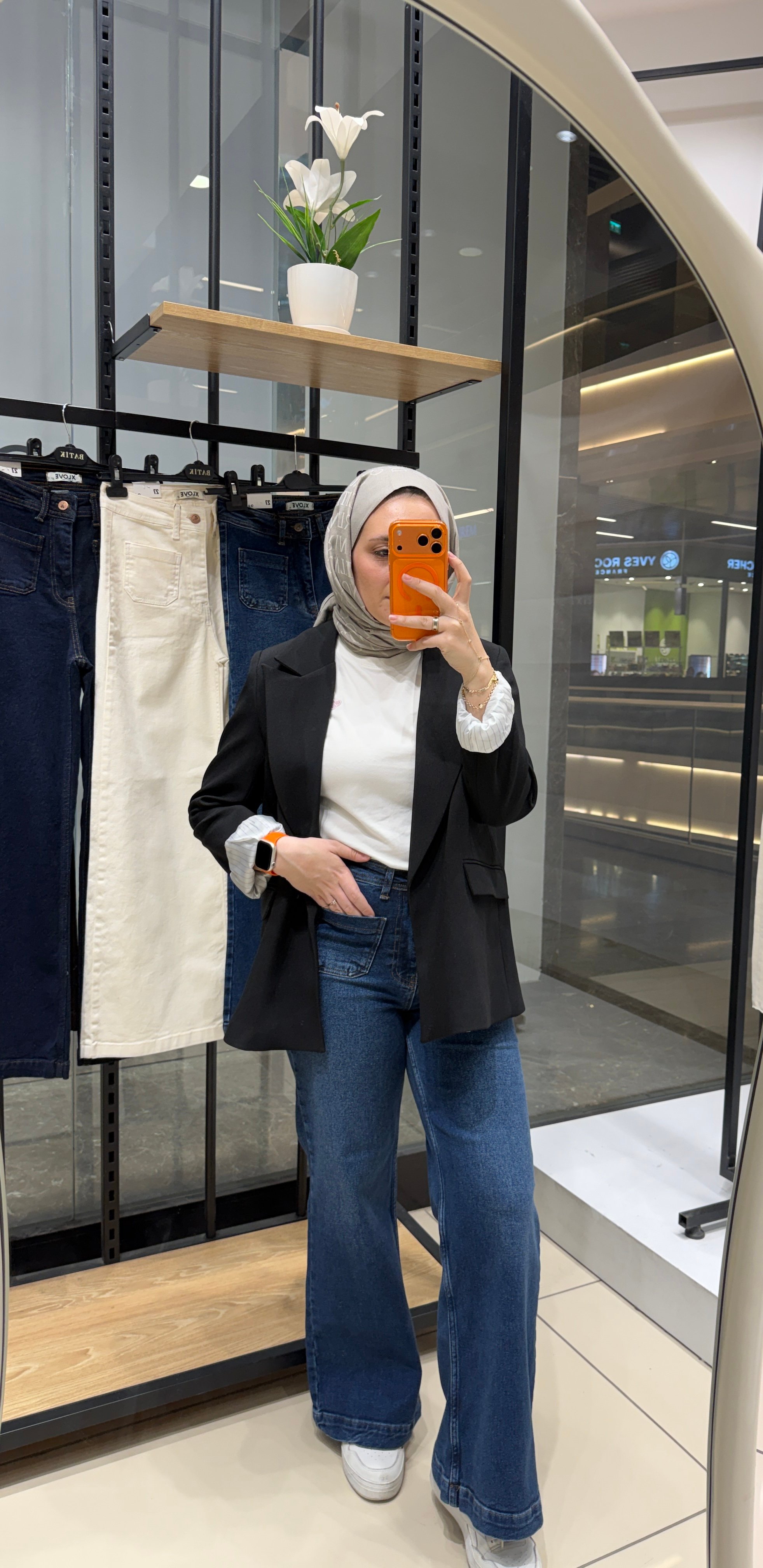ÖN CEP DETAYLI PANTOLON-MAVİ