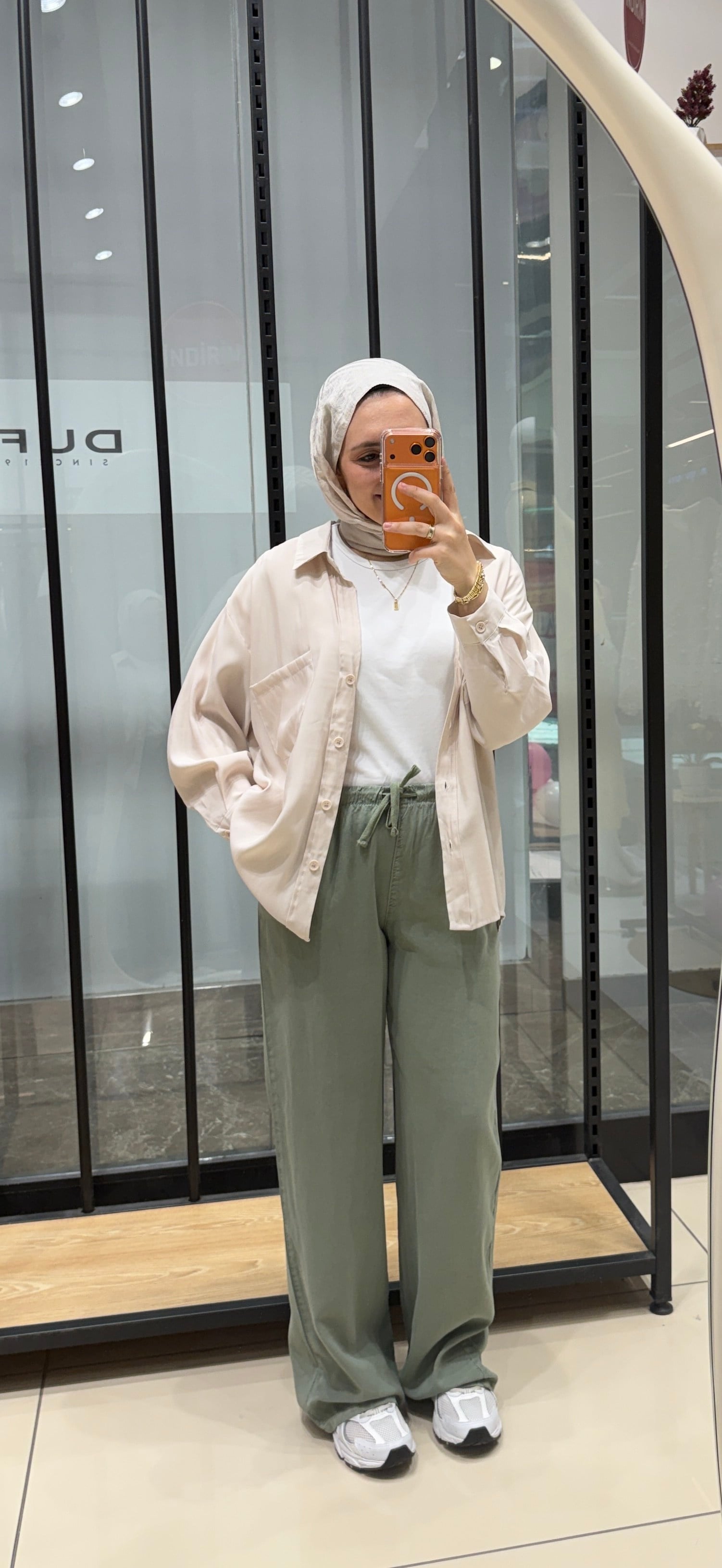 ORTA BEL LASTİKLİ PANTOLON - HAKİ