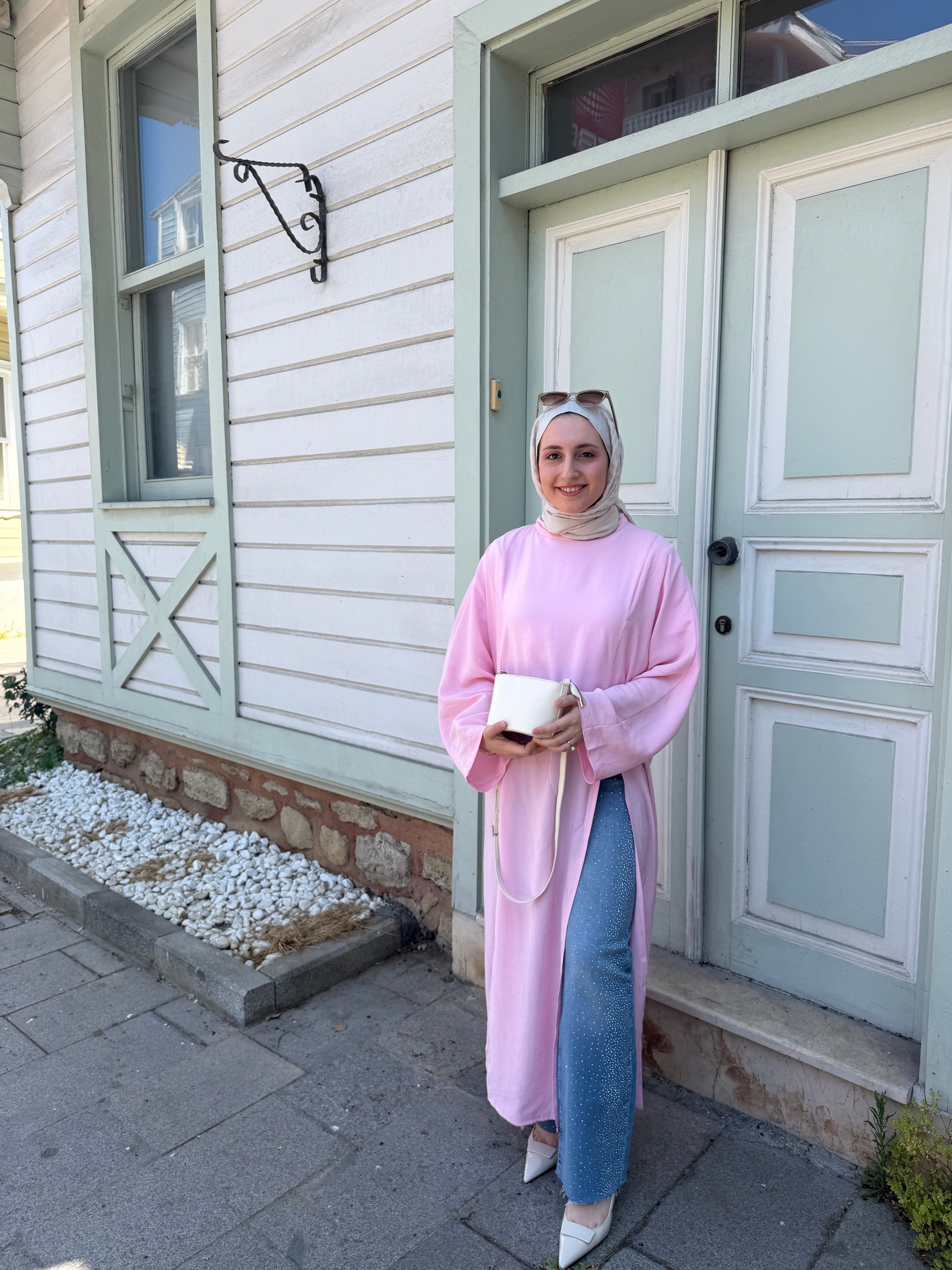 SİENA YIRTMAÇLI TUNİK - PEMBE