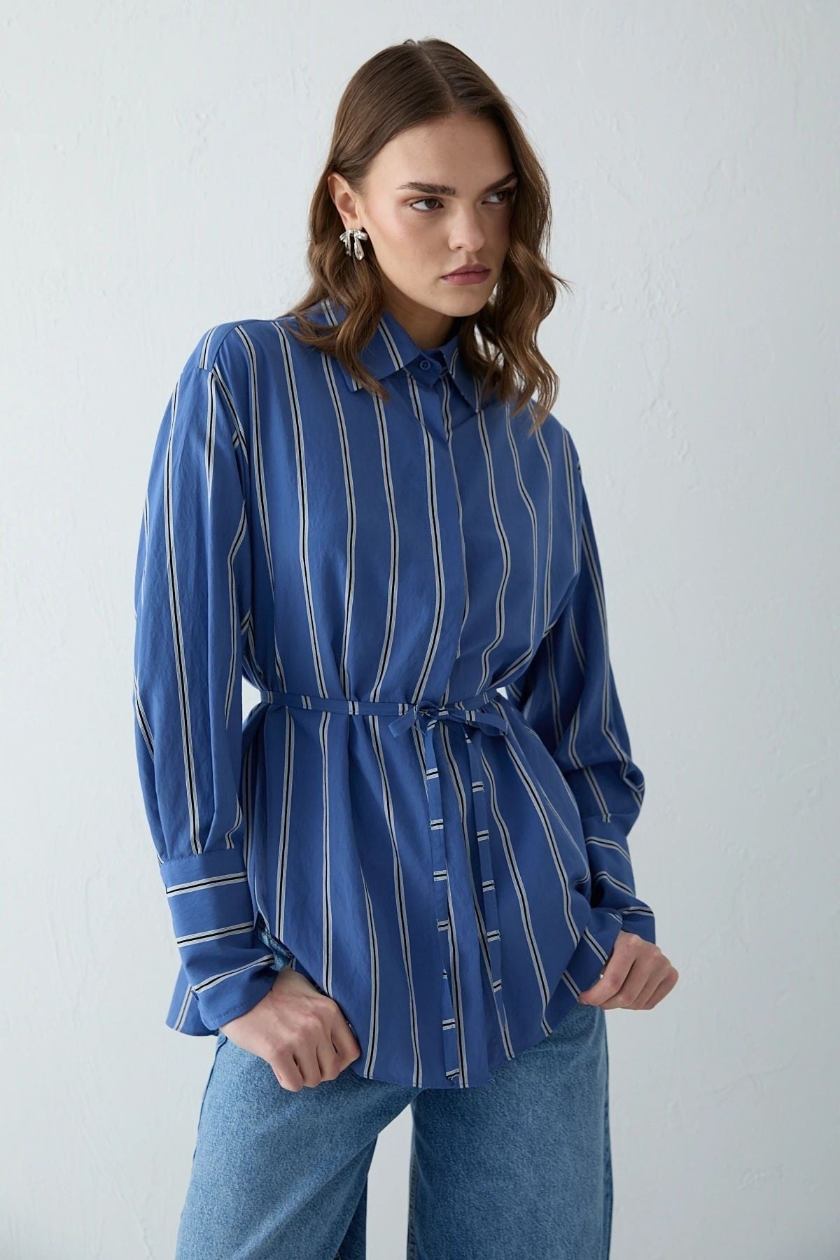 Çizgili Poplin Gömlek 26Y-2665