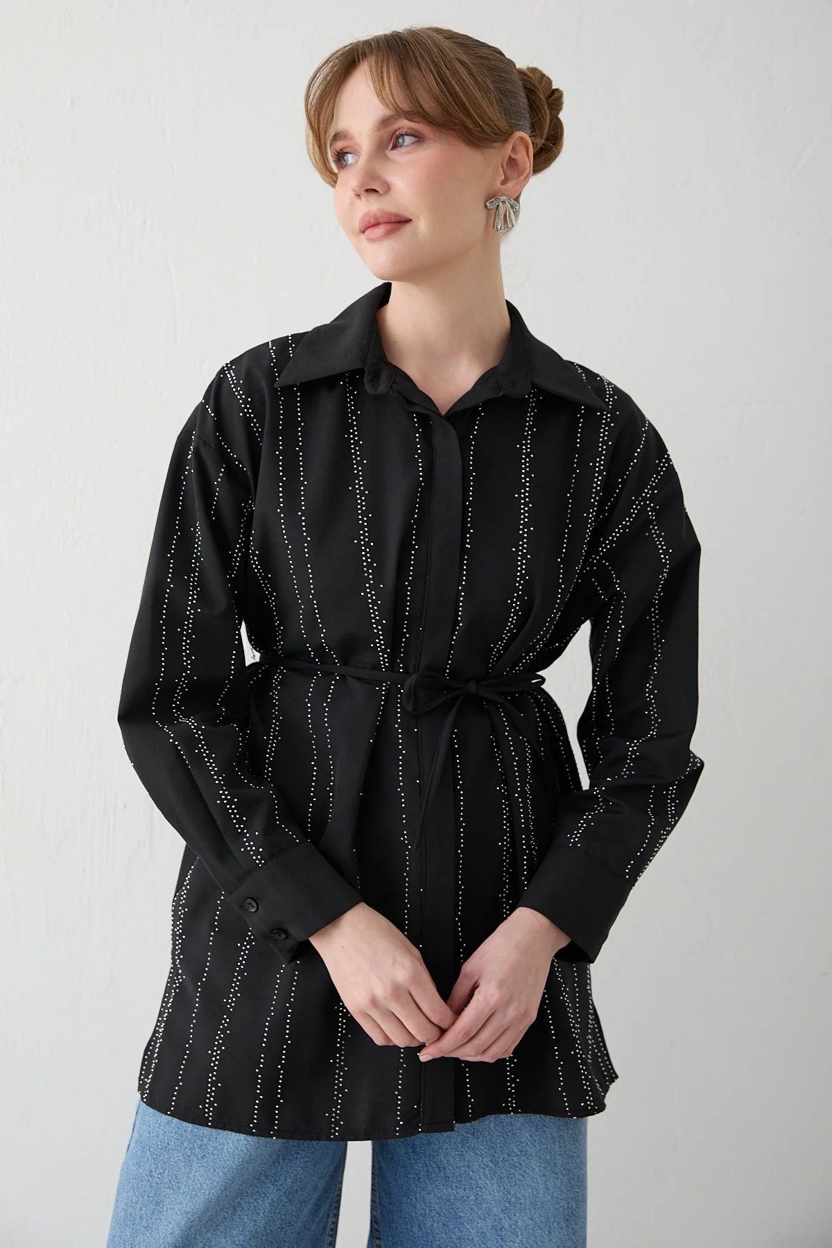 Taşlı Poplin Gömlek 26Y-2620