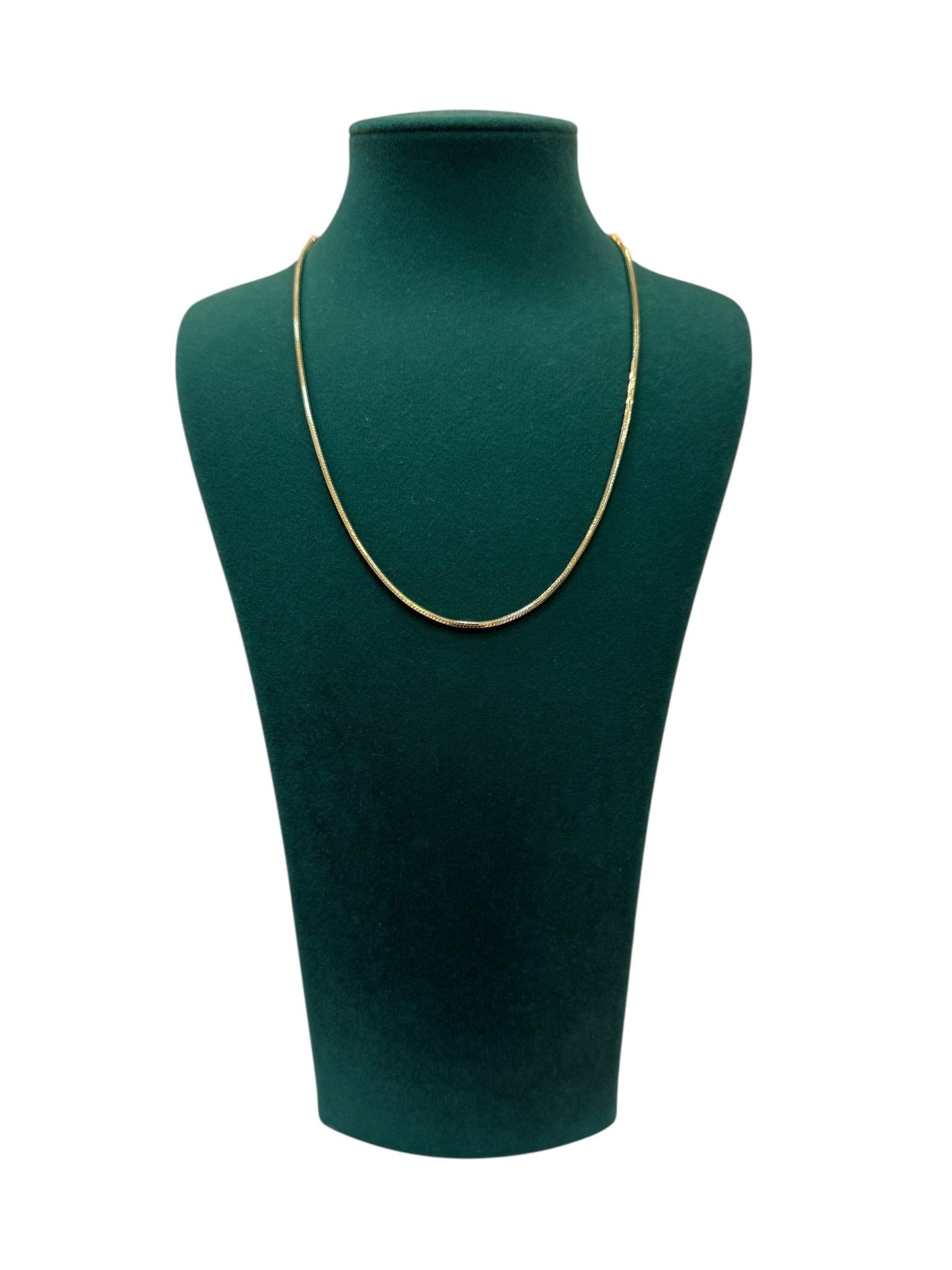14K Gold Renk Basic İtalyan Ezme Kısa VIP Kolye (42 CM)
