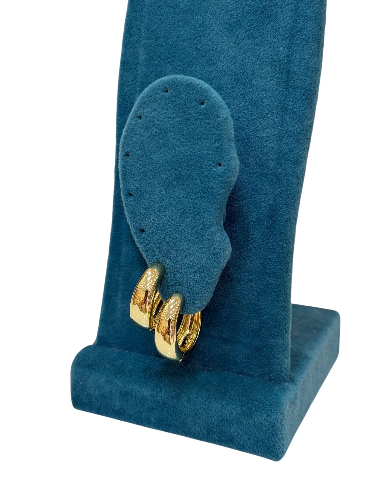14K Gold Renk Bohça Model VIP Mini Küpe (1,5 CM)