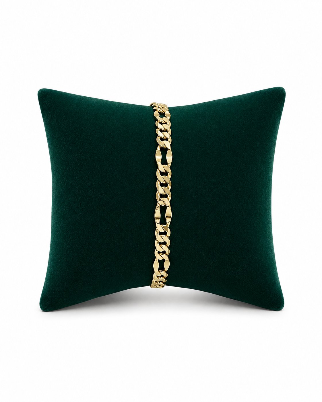 14K Gold Renk Düz Zincir Desen VIP Bileklik (17+2 cm)