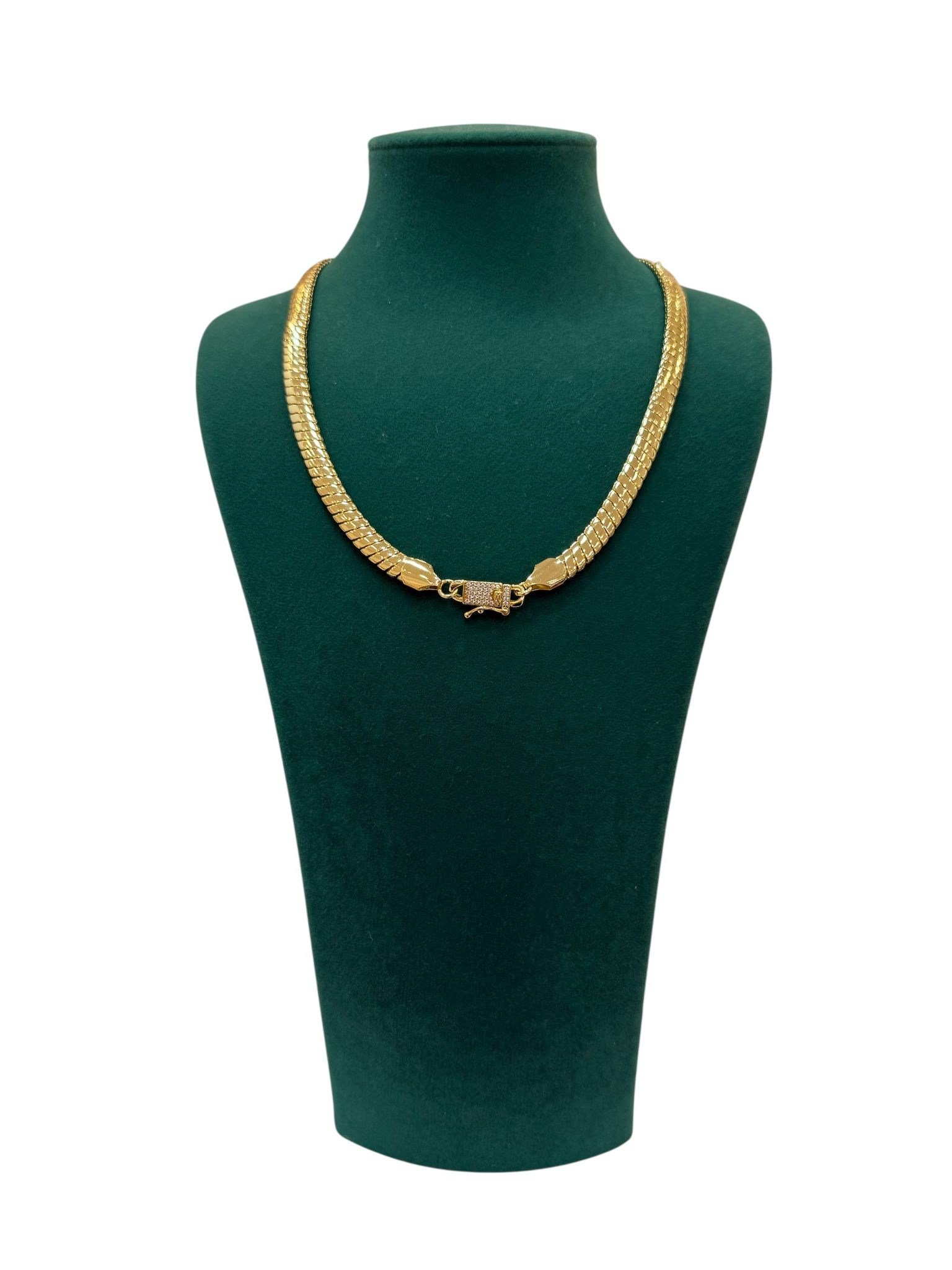 14K Gold Renk Hasır Kuyumcu Model Gurmet VIP Kolye (45 CM)