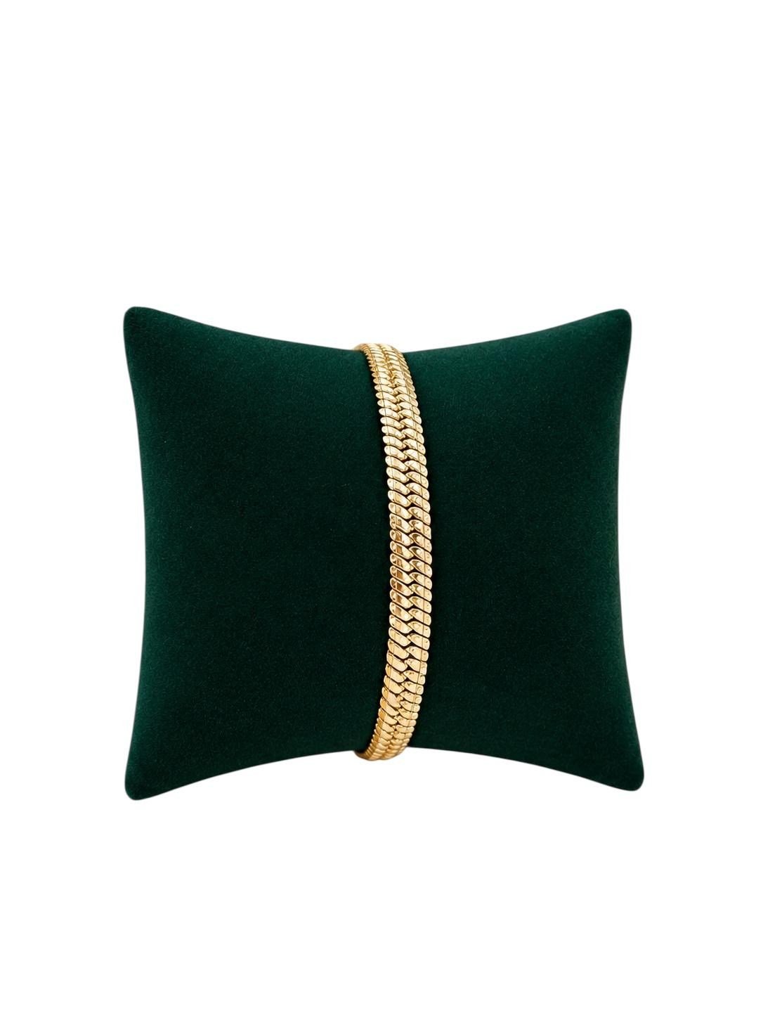 14K Gold Renk Hasır Örme VIP Bileklik (17+2 cm)