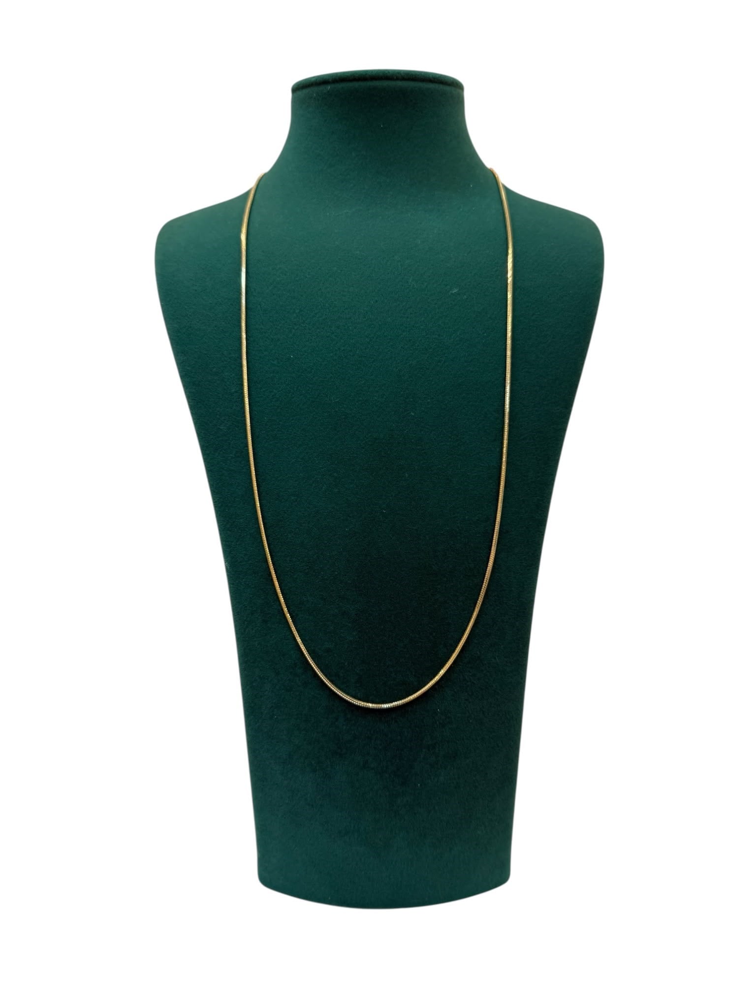14K Gold Renk İnce Basic İtalyan VIP Zincir (60 CM)
