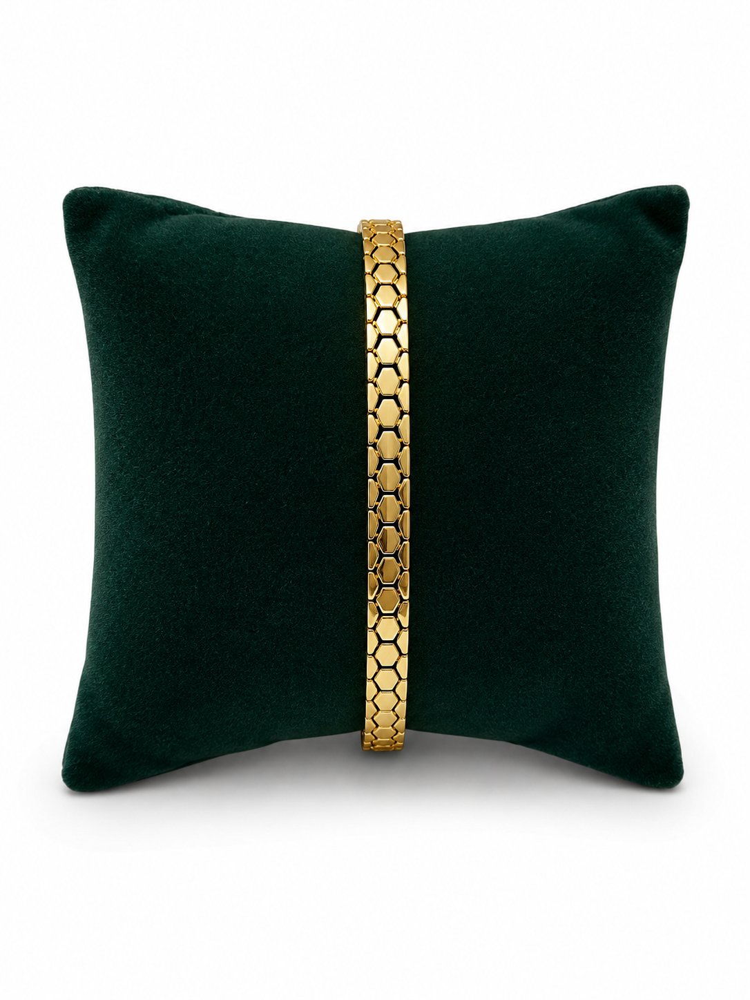 14K Gold Renk İnce Yılan Desen VIP Bileklik (17+2 cm)