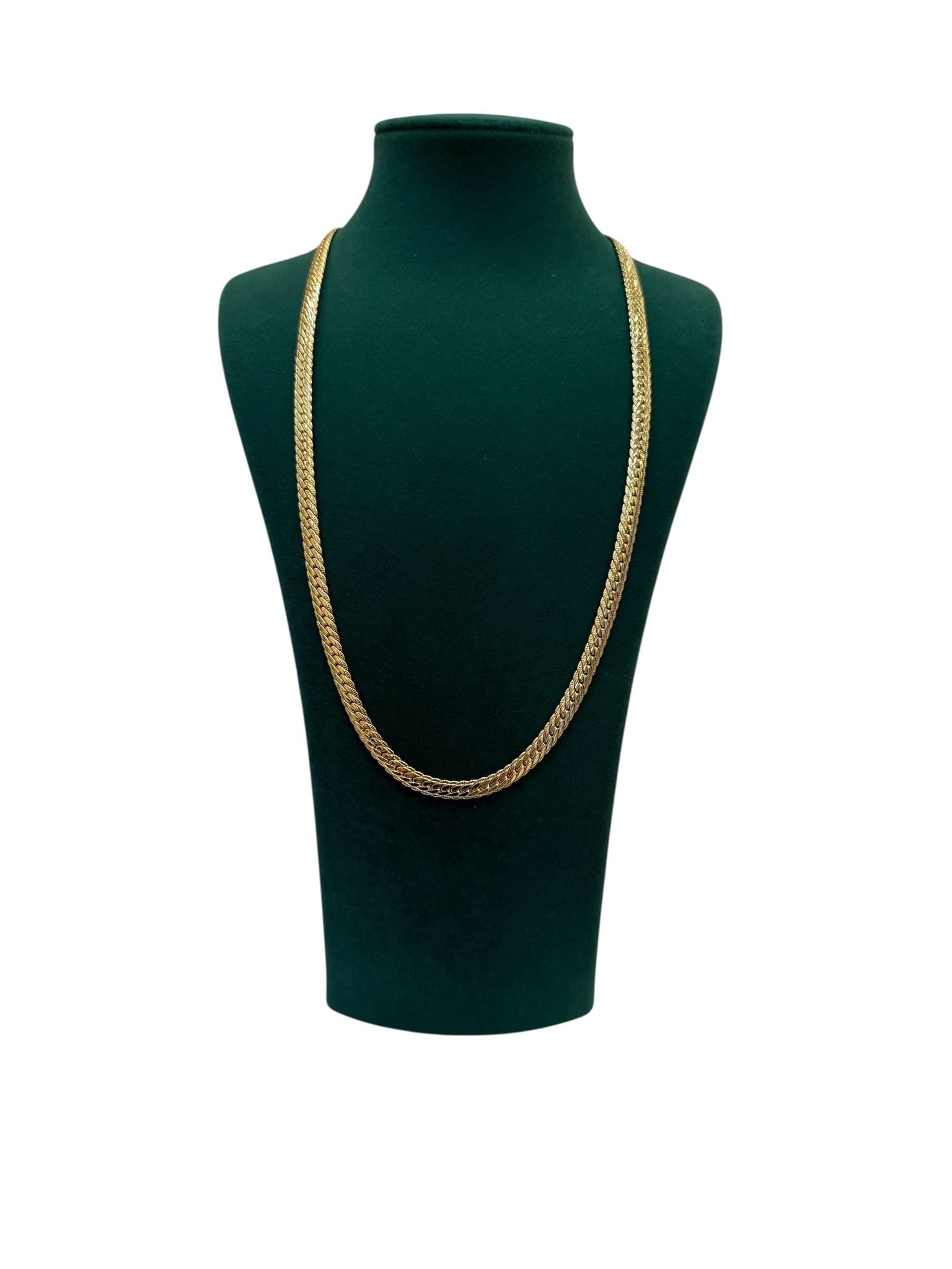 14K Gold Renk Lux Ezme VIP Kolye (56 CM)