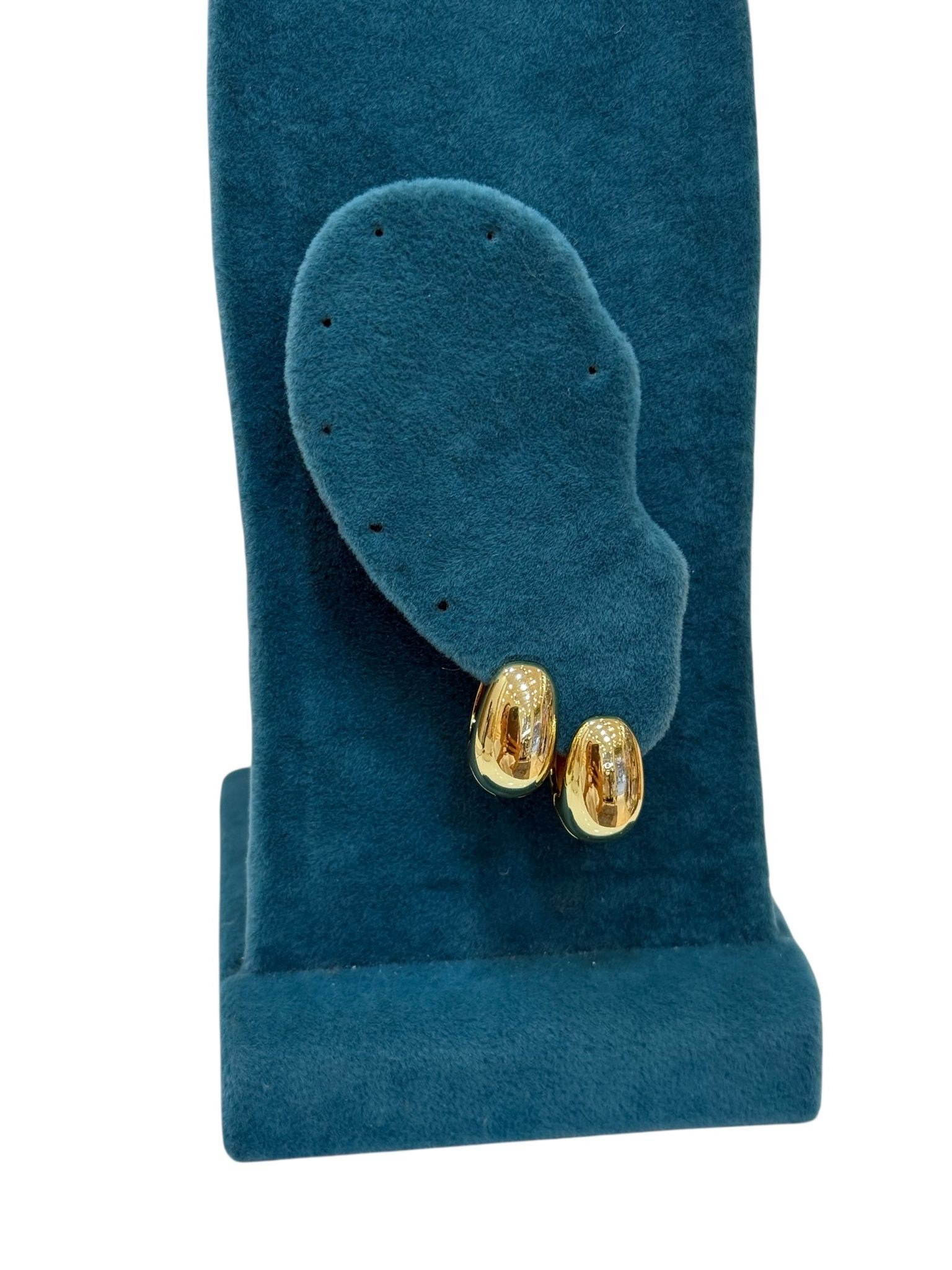 14K Gold Renk Mini Çekirdek VIP Küpe (1 CM)
