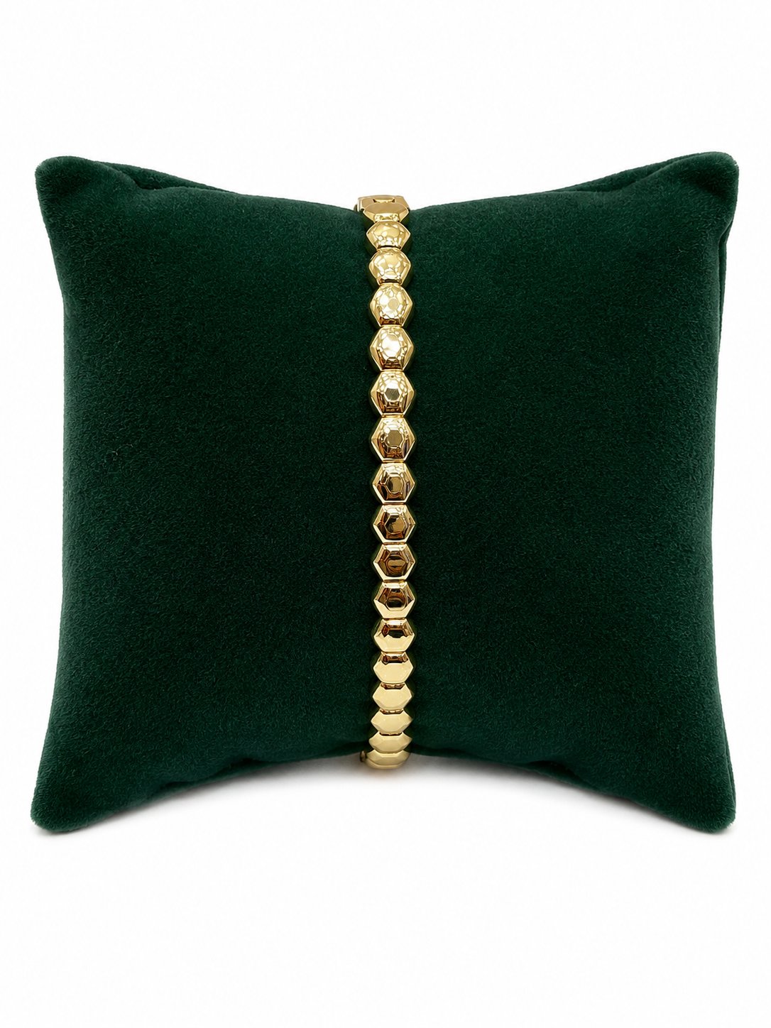 14K Gold Renk Petek VIP Kelepçe Bileklik (19 cm)