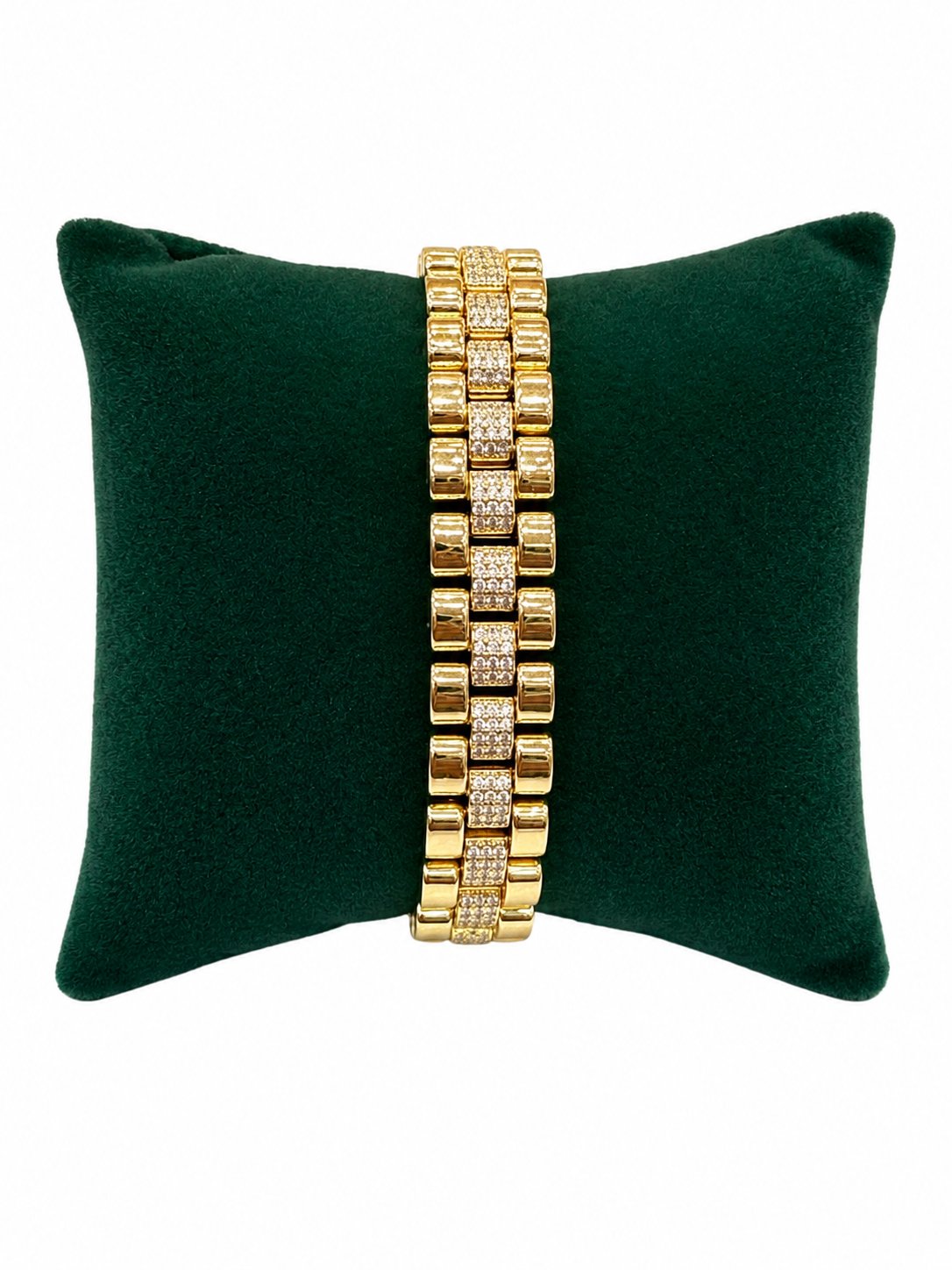 14K Gold Renk RLX Kayış VIP Bileklik (17+2 cm)
