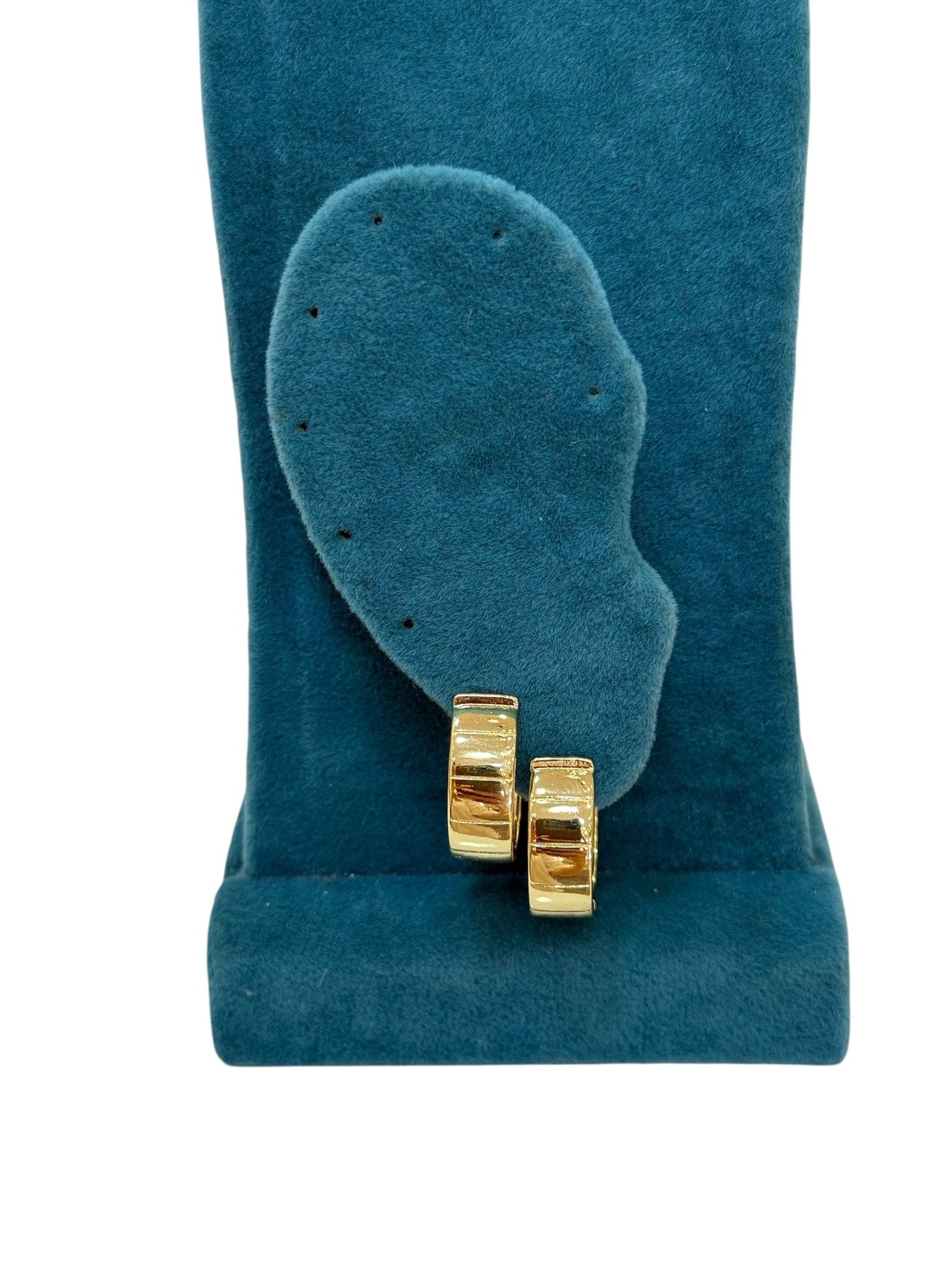14K Gold Renk Şeritli VIP Halka Küpe (2 CM)