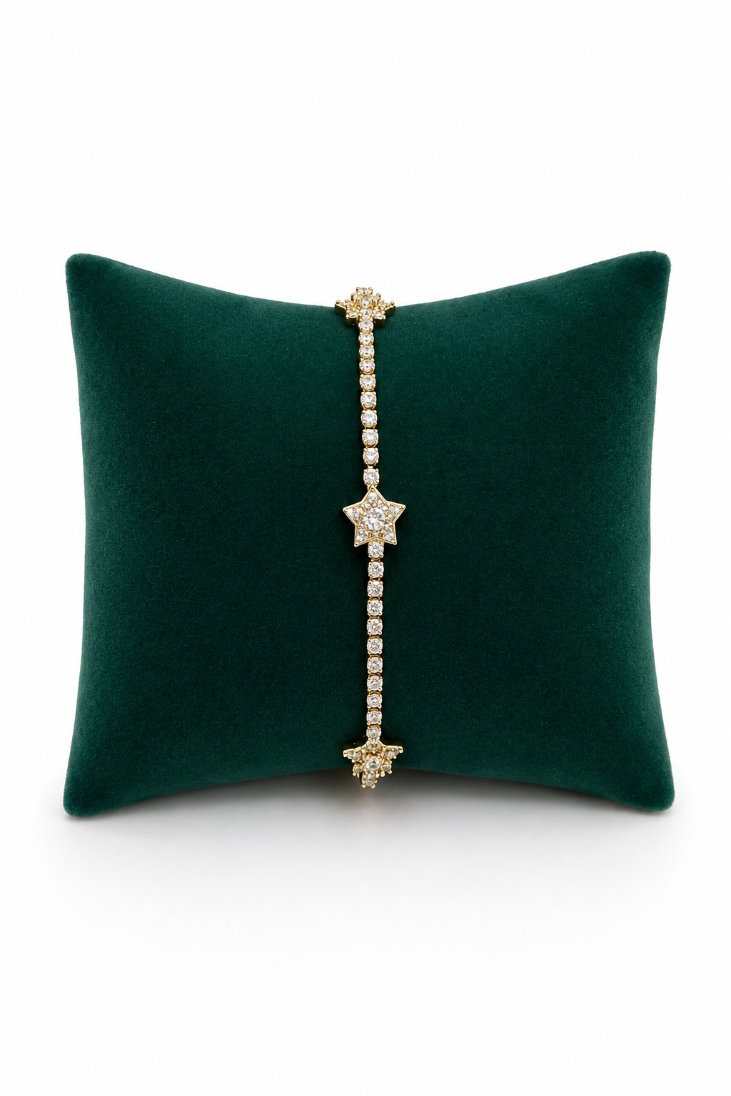 14K Gold Renk Yıldız Su Yolu VIP Bileklik (17+2 cm)
