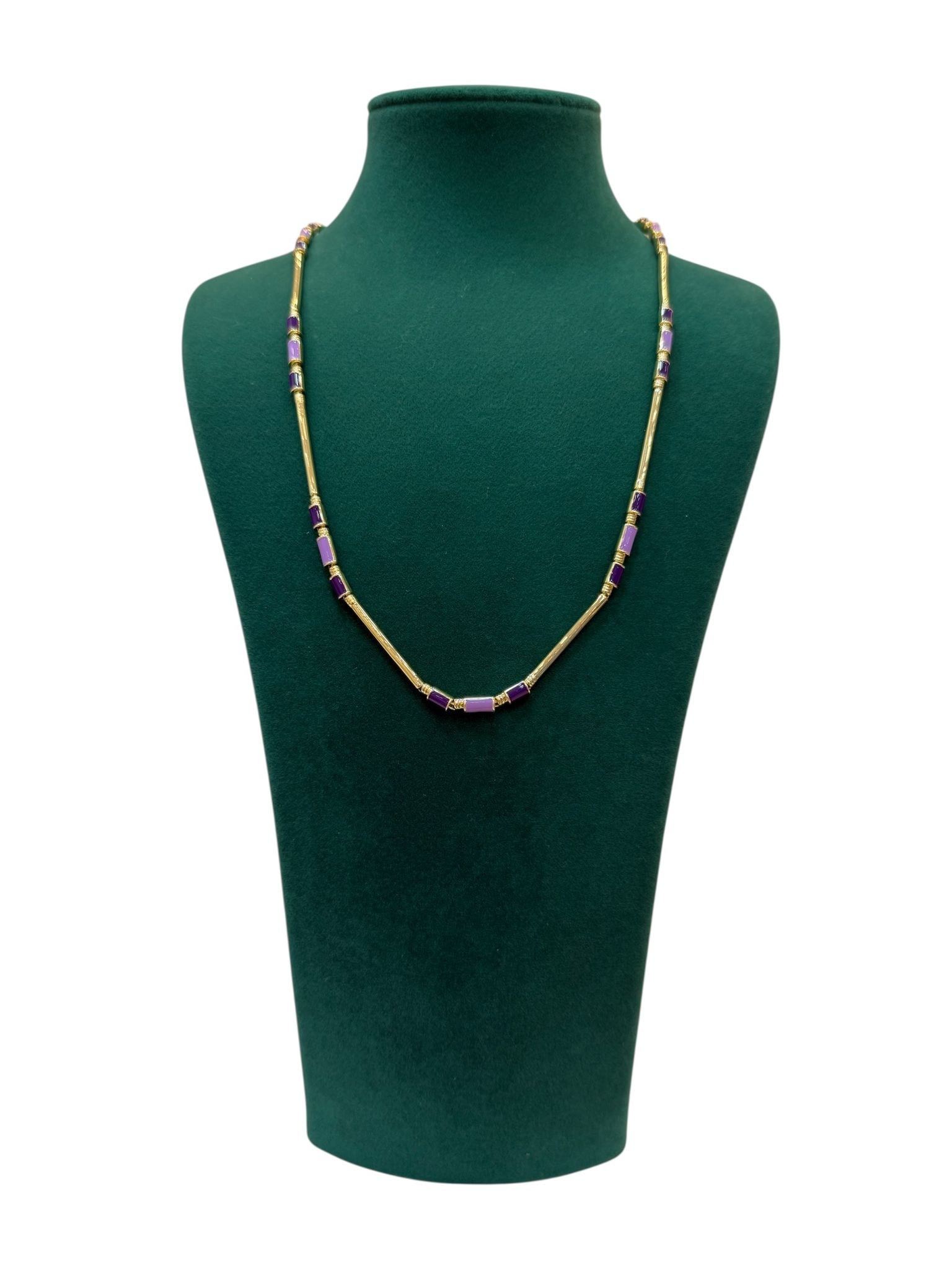 Lila Gold Premium Kalite Mineli VIP Kolye (50 CM)