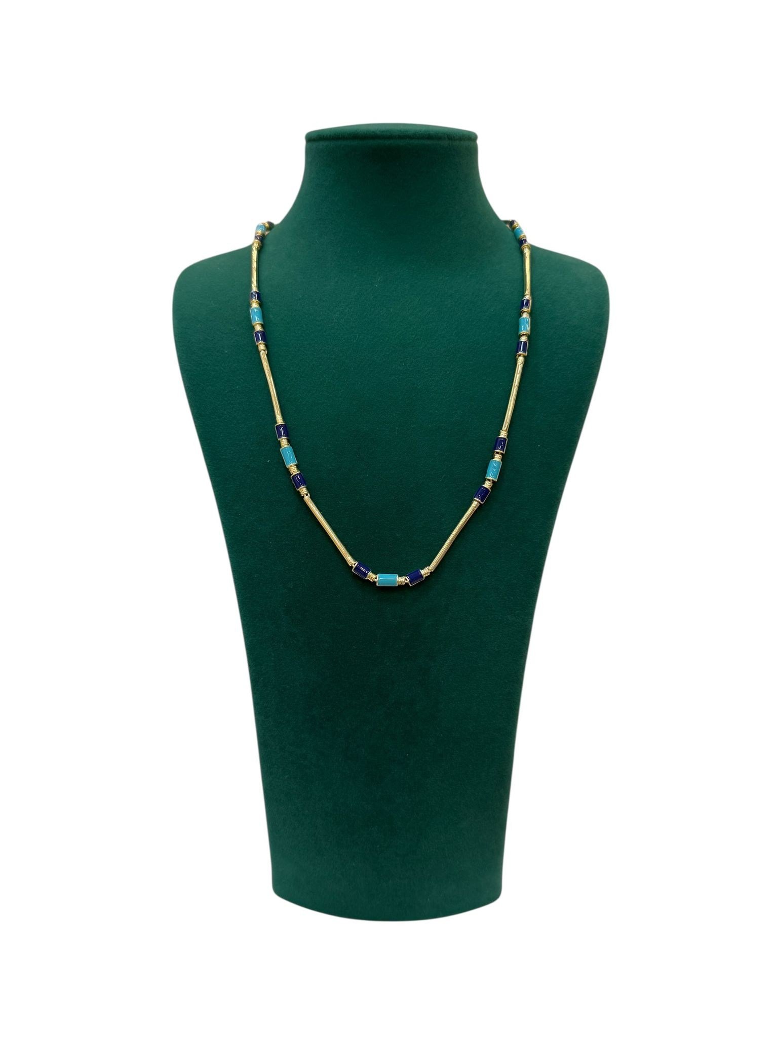 Mavi Gold Premium Kalite Mineli VIP Kolye (50 CM)
