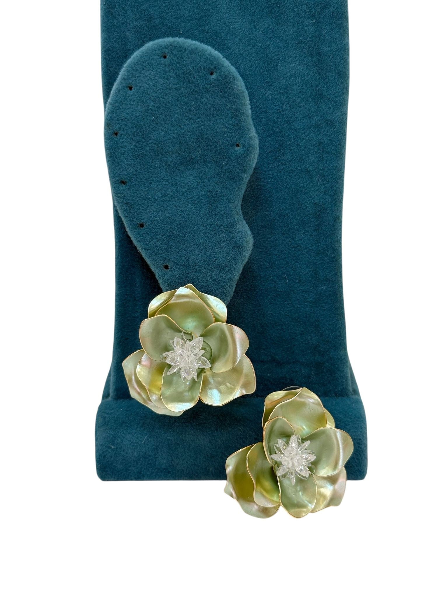 Mint Yeşili Pastel Renk Çiçek Küpe (3 CM)