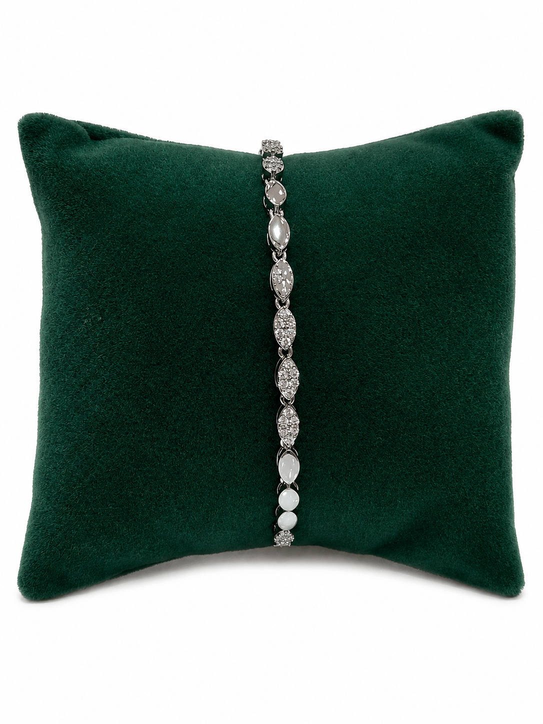 Silver Renk Badem Petek VIP Bileklik (17+2 cm)