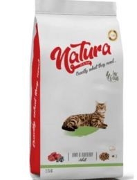 NATURA YETİŞKİN KUZULU KEDİ MAMA 2 KG