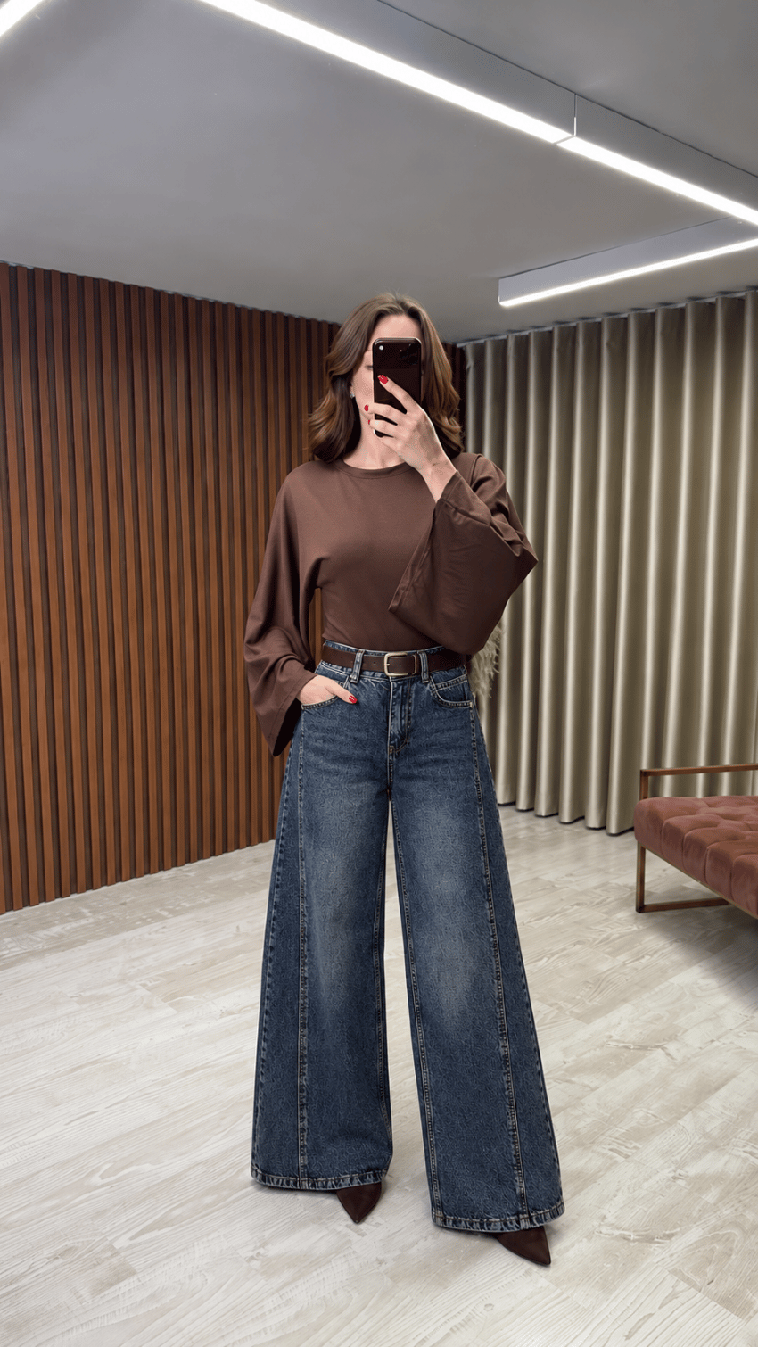 Yanı Şeritli Barrel Jean