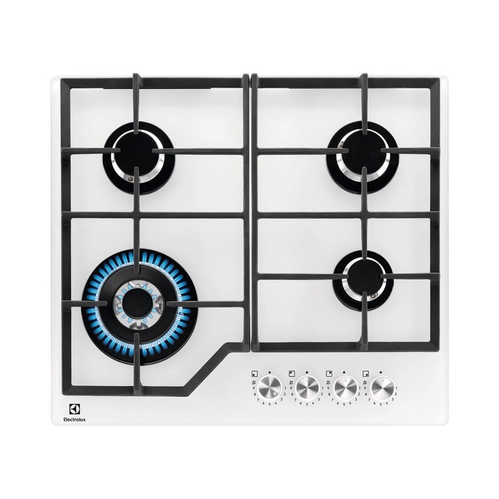 Electrolux KGG64362W Ankastre Cam Ocak, Beyaz Renk, Wok Göz, 60 cm