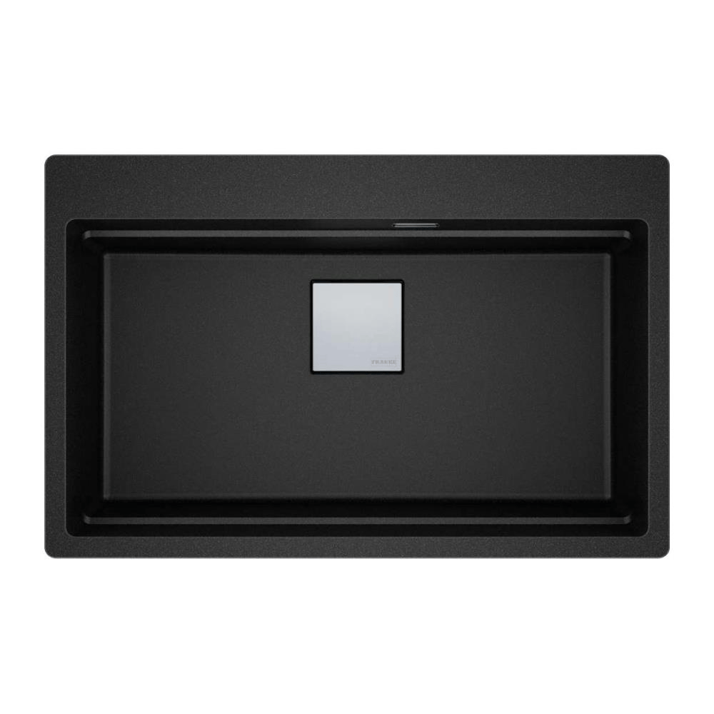 Franke KNG PRO 610-73 Granit Evye, Siyah Renk, Tezgah Üstü, Aksesuar Hediyeli, 79x51 cm